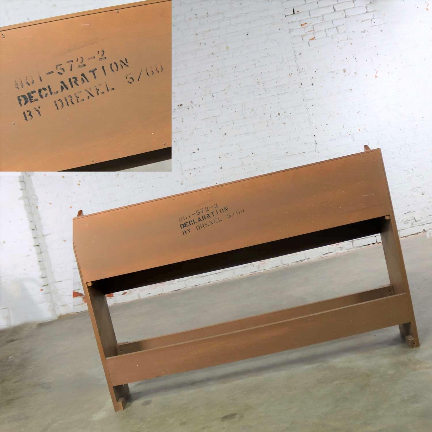 Drexel Declaration Full-Size Bookcase Headboard by Stewart and MacDougall In Good Condition In Topeka, KS