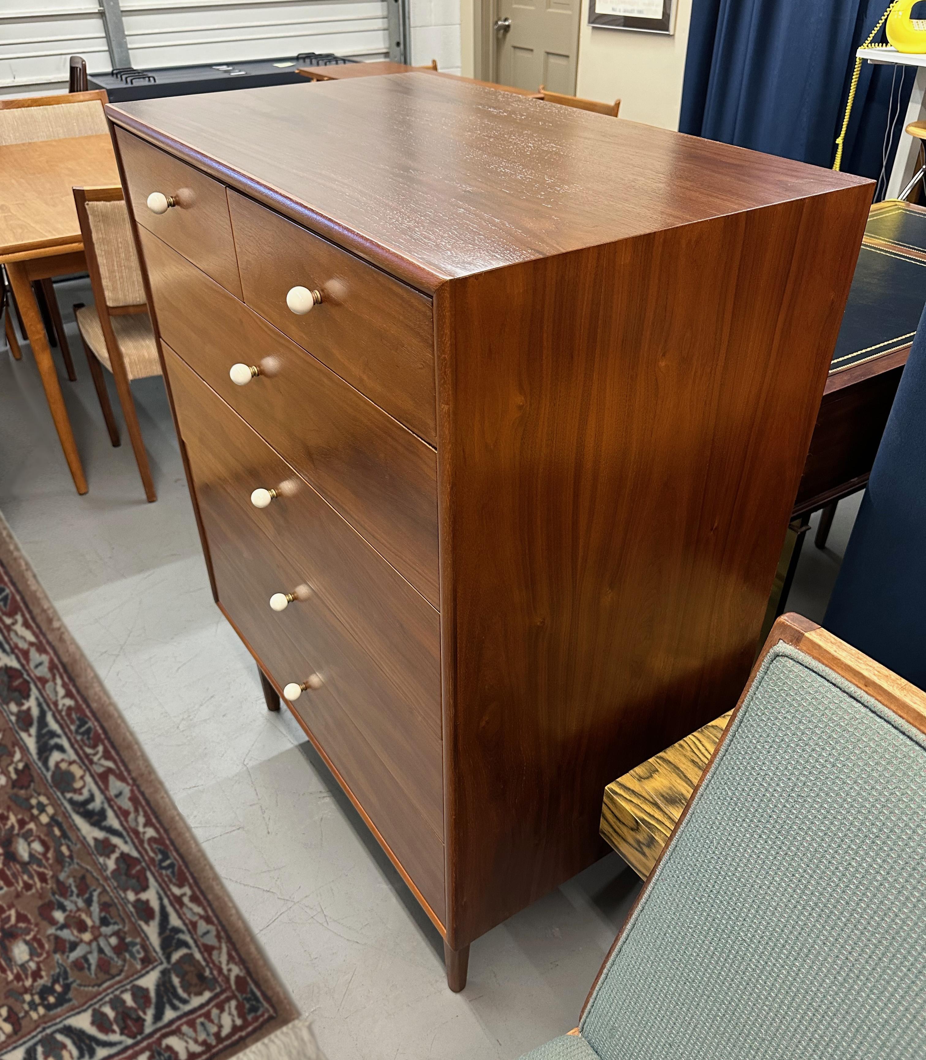 Drexel Declaration Highboy Dresser by Kipp Stewart & Stewart MacDougall In Good Condition In Littleton, CO