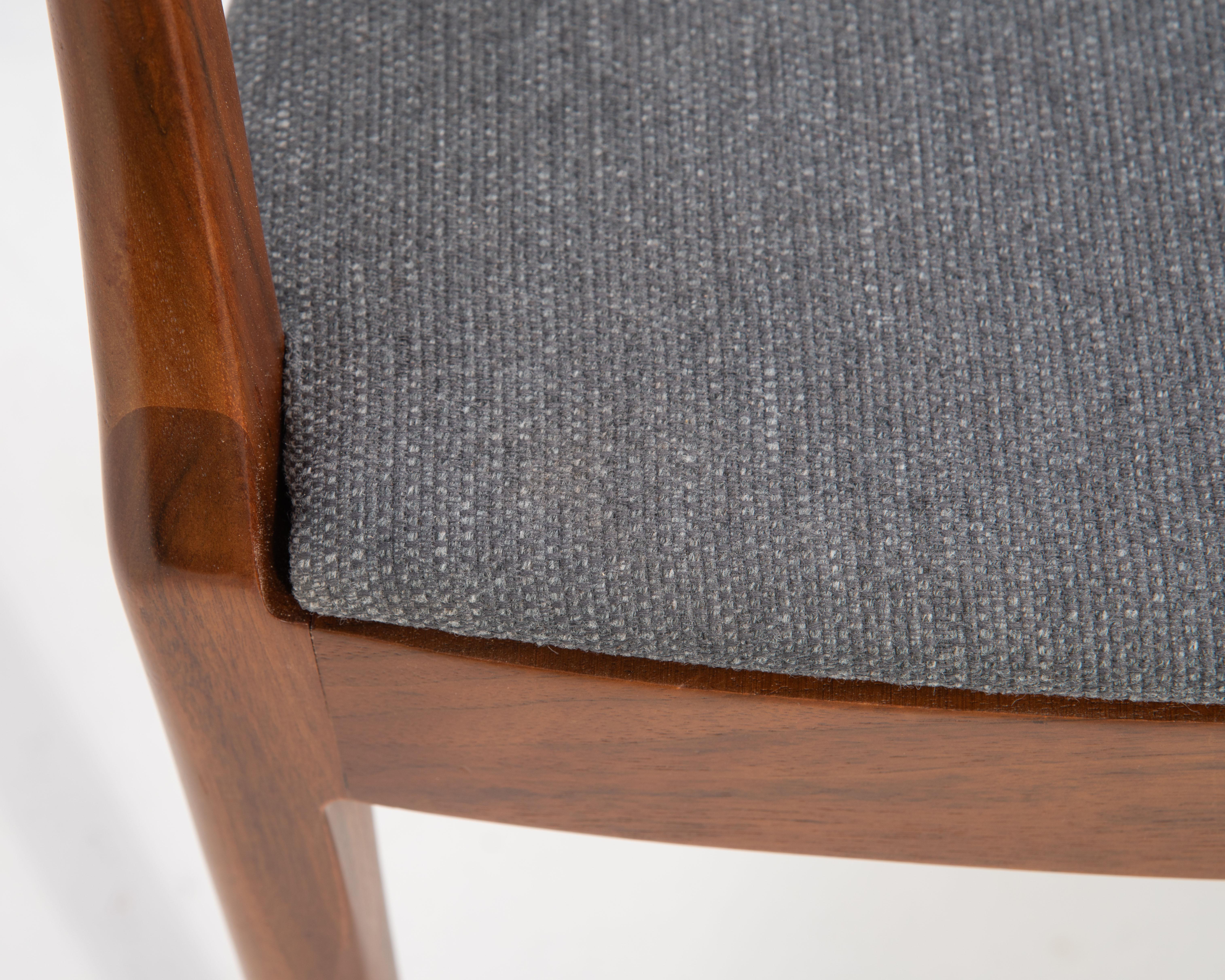 Fauteuil de salle à manger en noyer et palissandre Drexel Declaration Kipp Stewart Mid Century 6