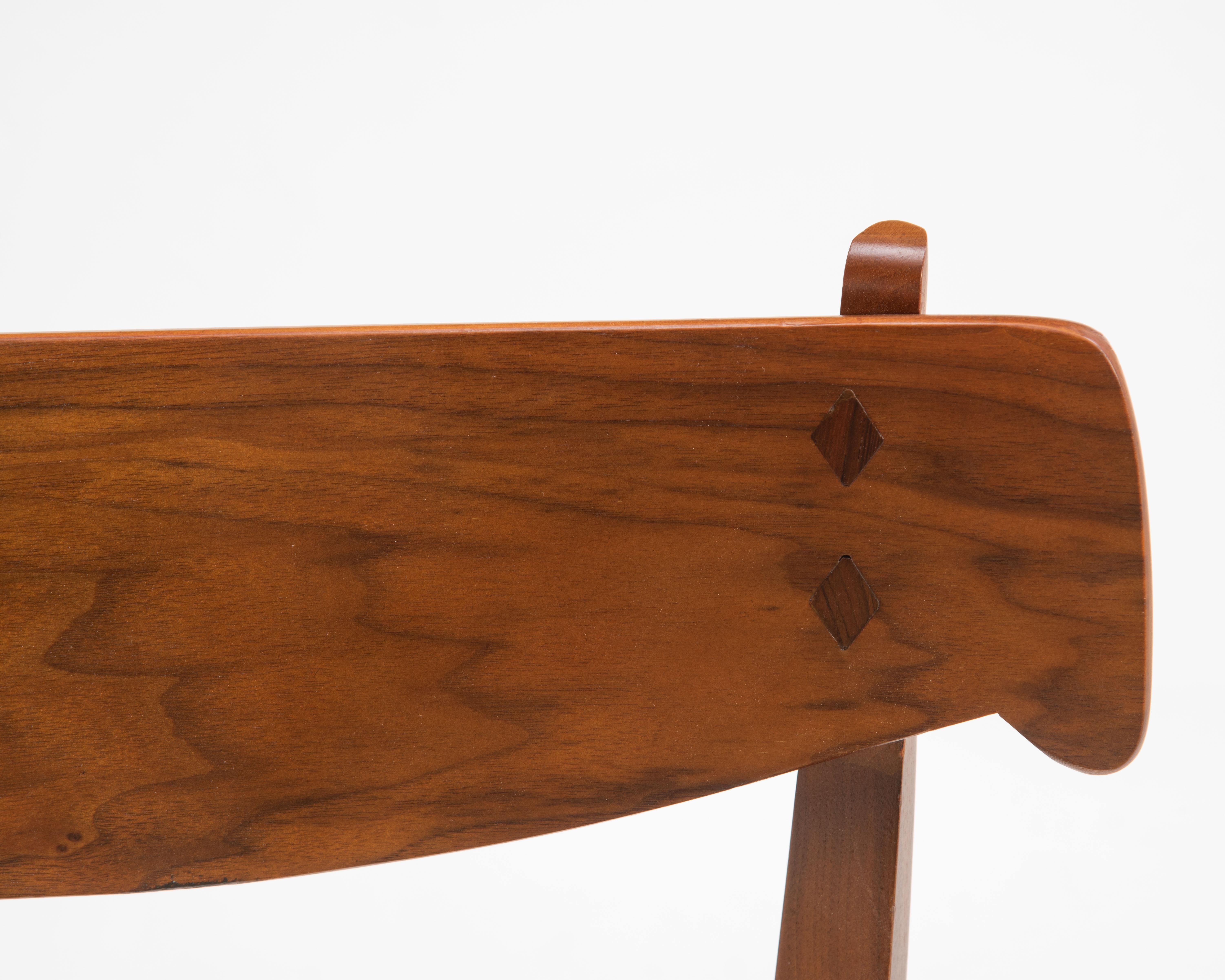 Fauteuil de salle à manger en noyer et palissandre Drexel Declaration Kipp Stewart Mid Century 2
