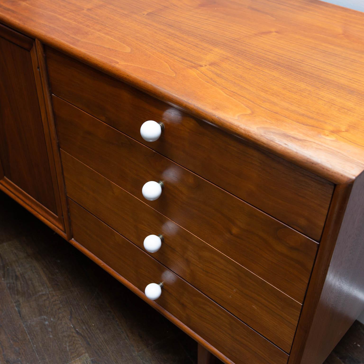 Walnut Drexel Declaration Low Dresser by Kipp Stewart For Sale