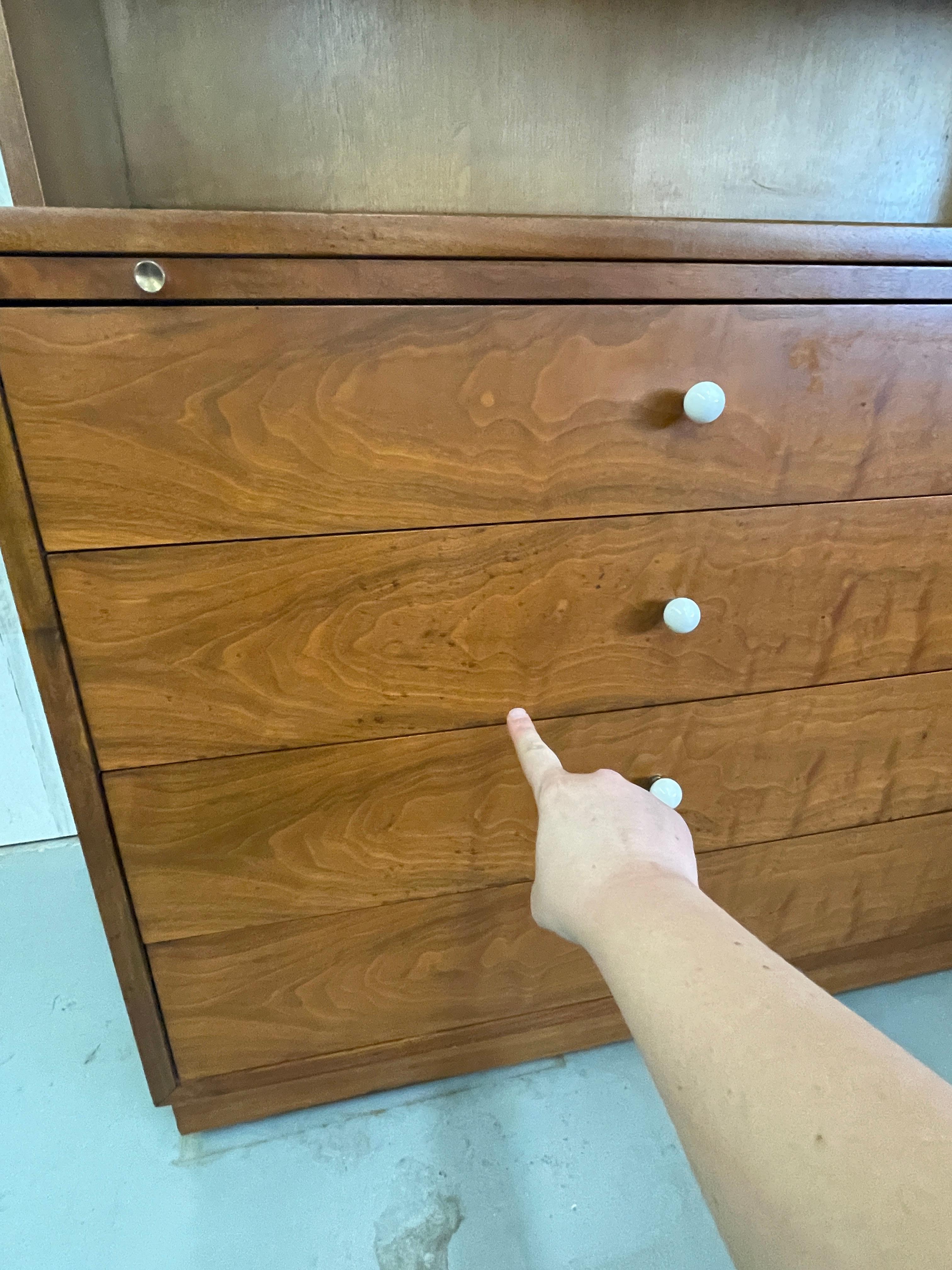 Drexel Declaration Walnut and Cane Cabinet For Sale 9