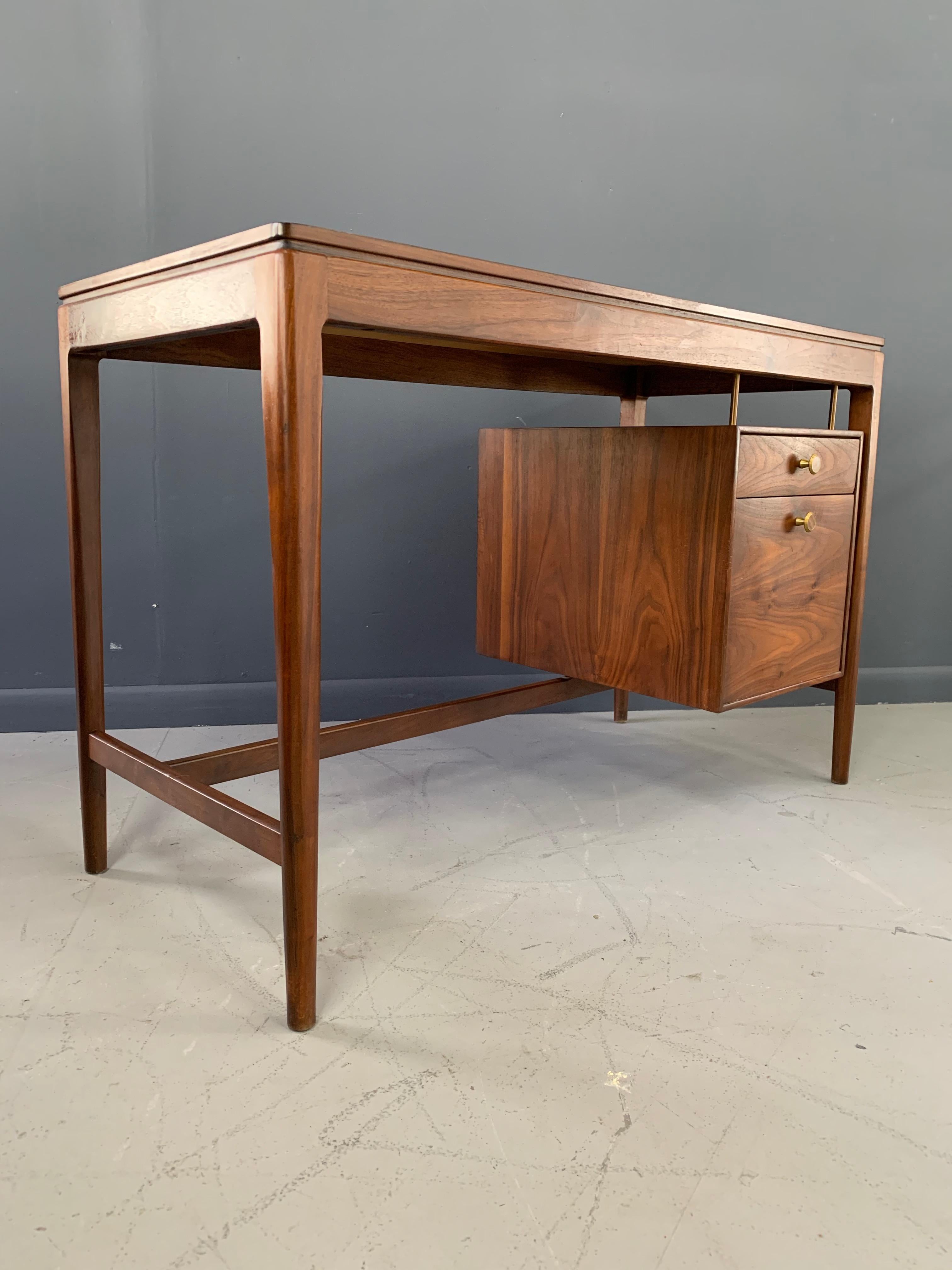 This walnut desk was designed by Stewart MacDougall and Kipp Stewart as part of the 