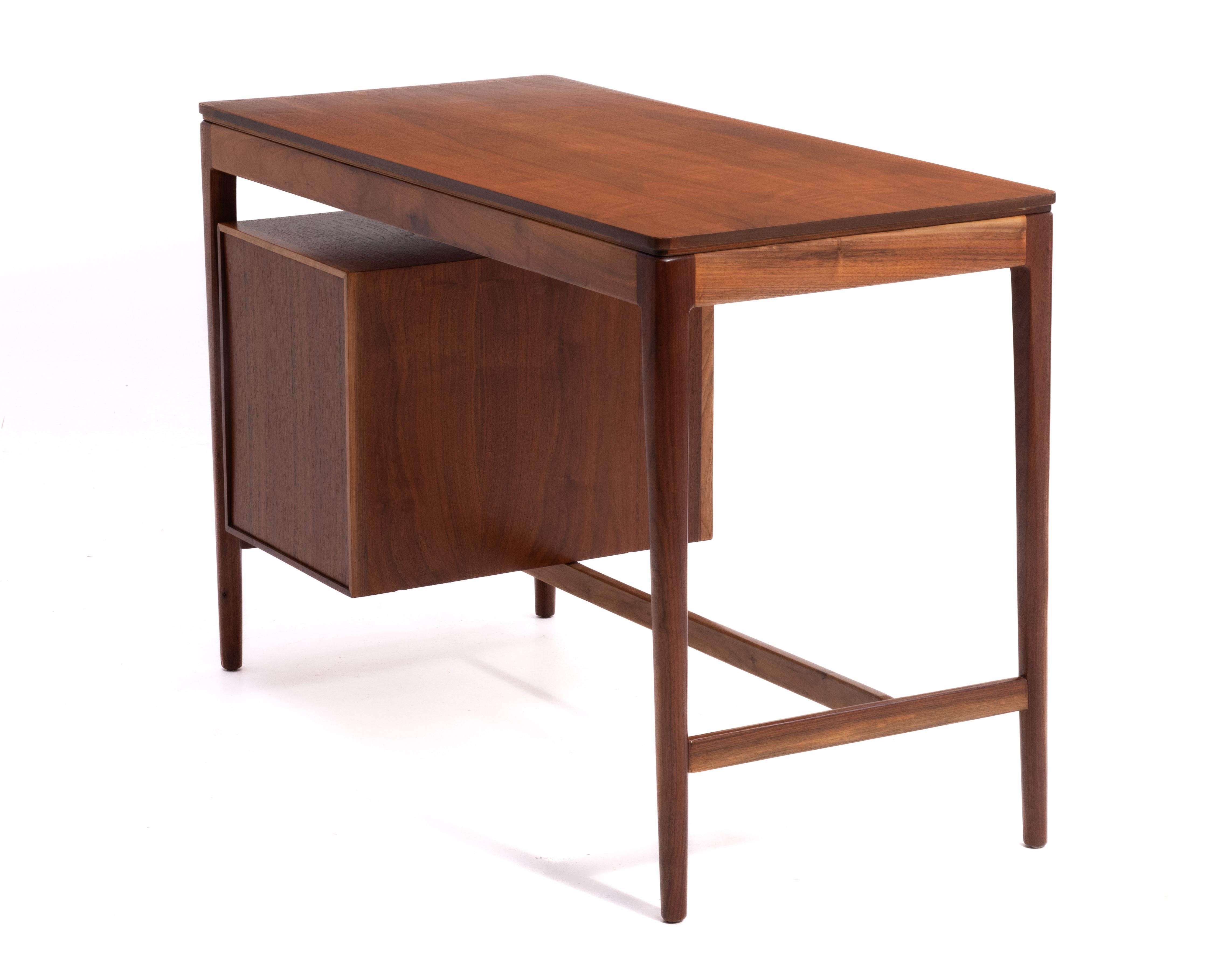 American Drexel Declaration Writing DeskFloating Drawers Kipp Stewart Mid Century Modern
