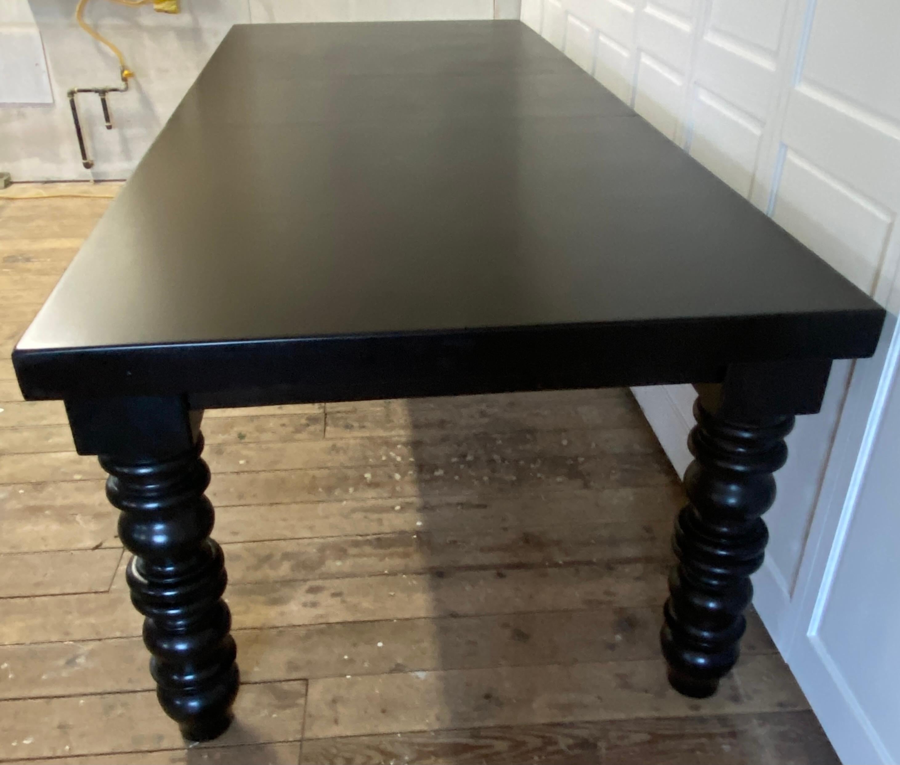 Drexel Dining Table with Oversize Turned Legs For Sale 3