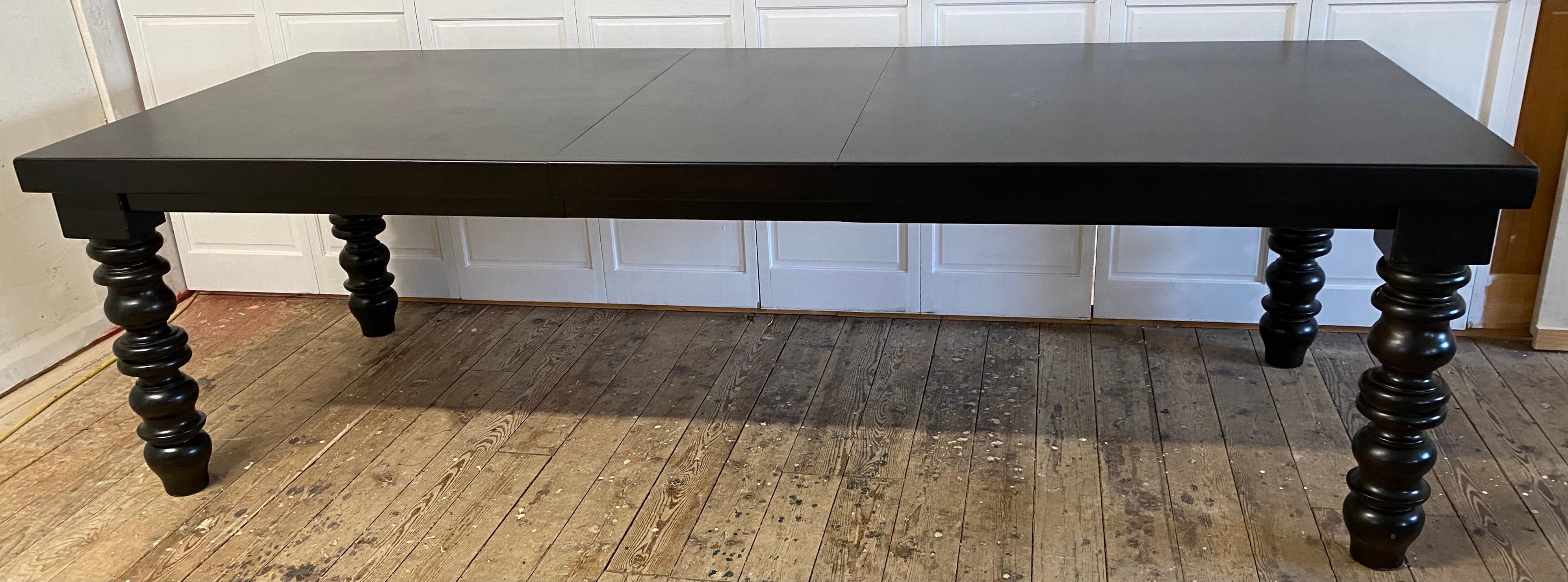 Drexel Dining Table with Oversize Turned Legs For Sale 4