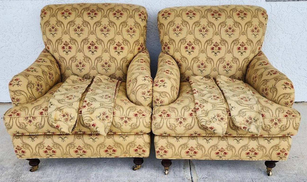 DREXEL English Lounge Chairs Pair In Good Condition In Lake Worth, FL