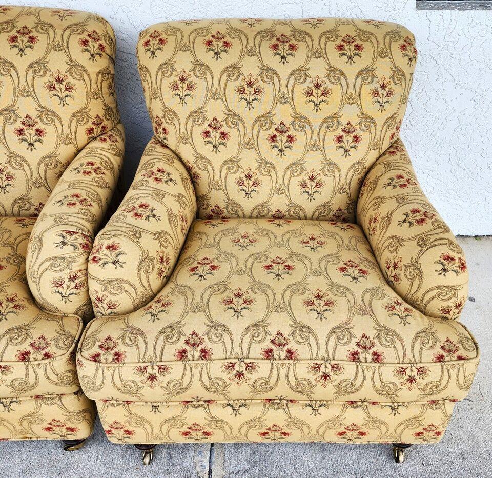 Late 20th Century DREXEL English Lounge Chairs Pair