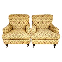 DREXEL English Lounge Chairs Pair