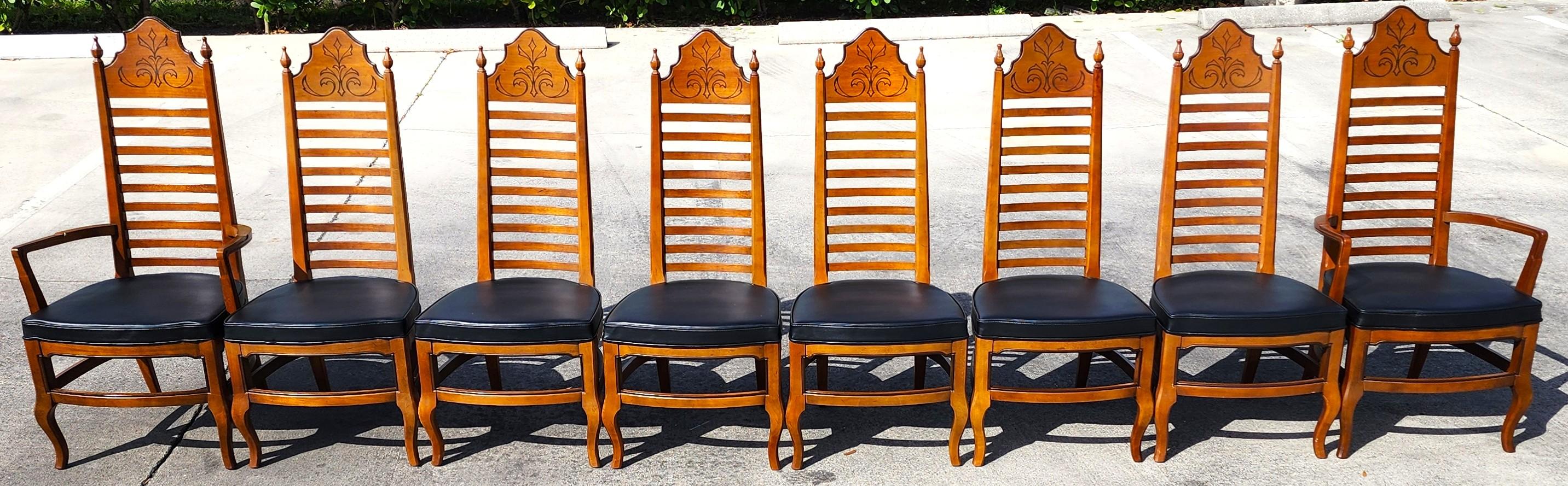 Set di 8 sedie da pranzo Drexel Esperanto 1960s in vendita 2