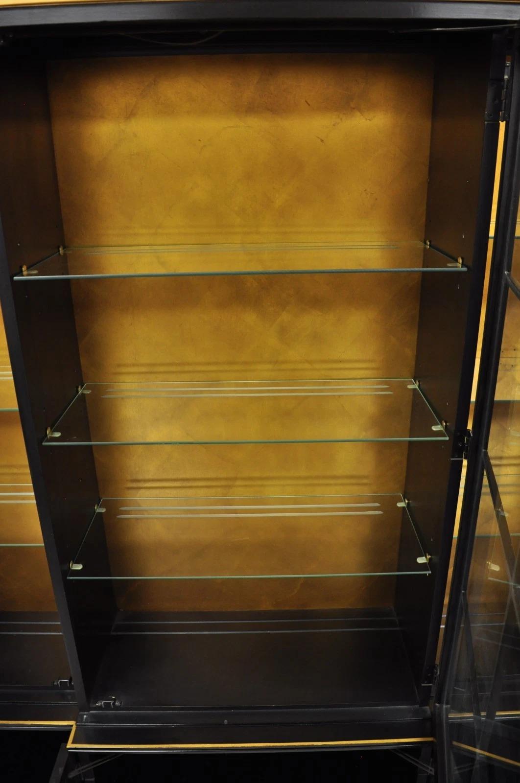 Drexel Et Cetera Chinoiserie Schwarz Lack dekoriert Breakfront Geschirrschrank im Angebot 3