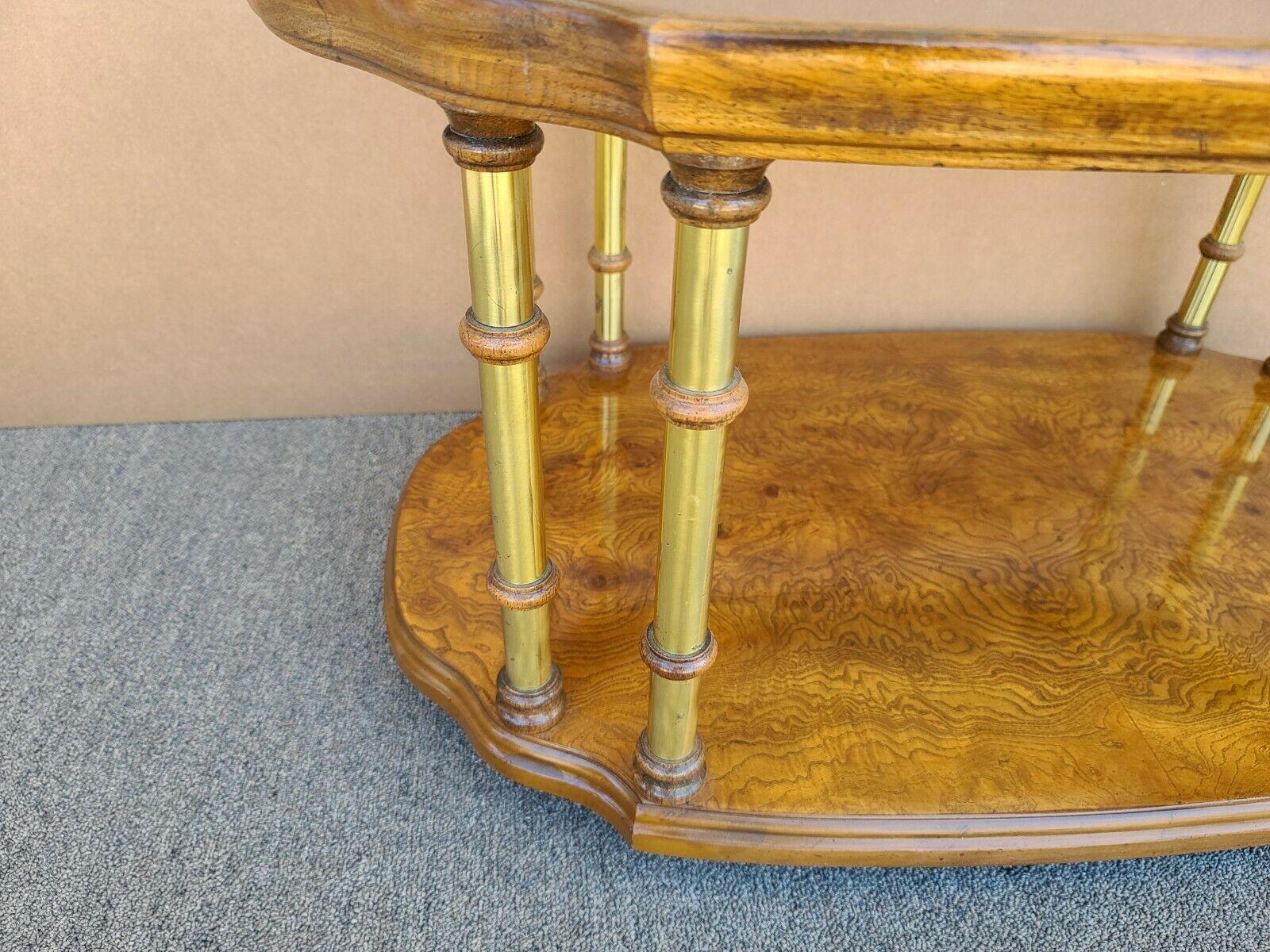 Drexel Et Cetera Rolling Burl Coffee Cocktail Table In Good Condition For Sale In Lake Worth, FL