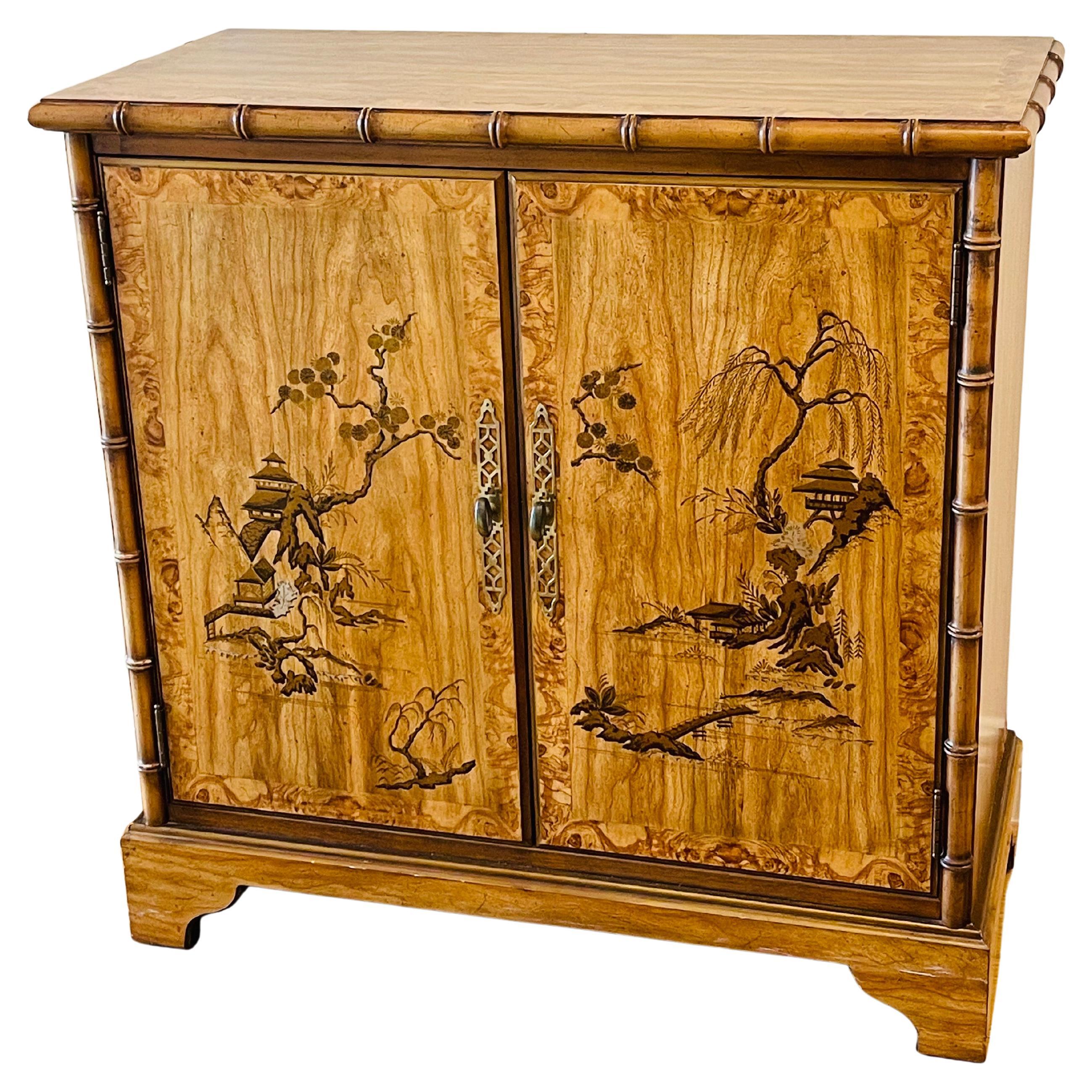 Fab Drexel  Commode Chinoiserie Heritage Faux Bambou