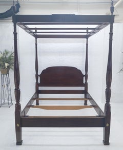 Drexel Federal Style Queen Size Solid Mahogany Poster Bed MINT!