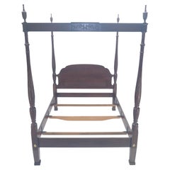 Cama de matrimonio estilo federal de Drexel, de caoba maciza, ¡como nueva!