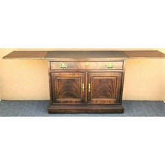 Drexel Flame Mahogany Flip Top Rolling Buffet Sideboard Dry Bar