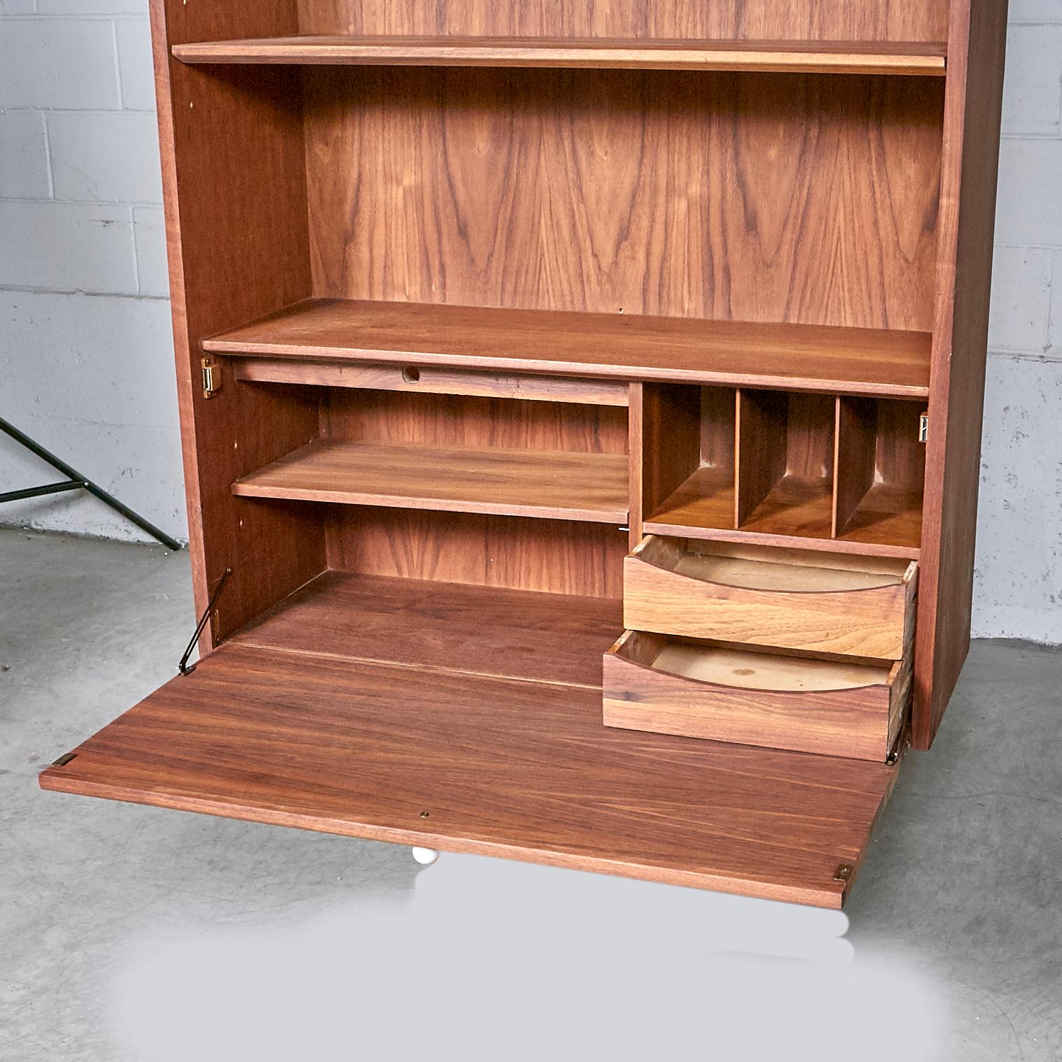 Mid-Century Modern Drexel Floating Wall Cabinet Desk by Kipp Stewart For Sale