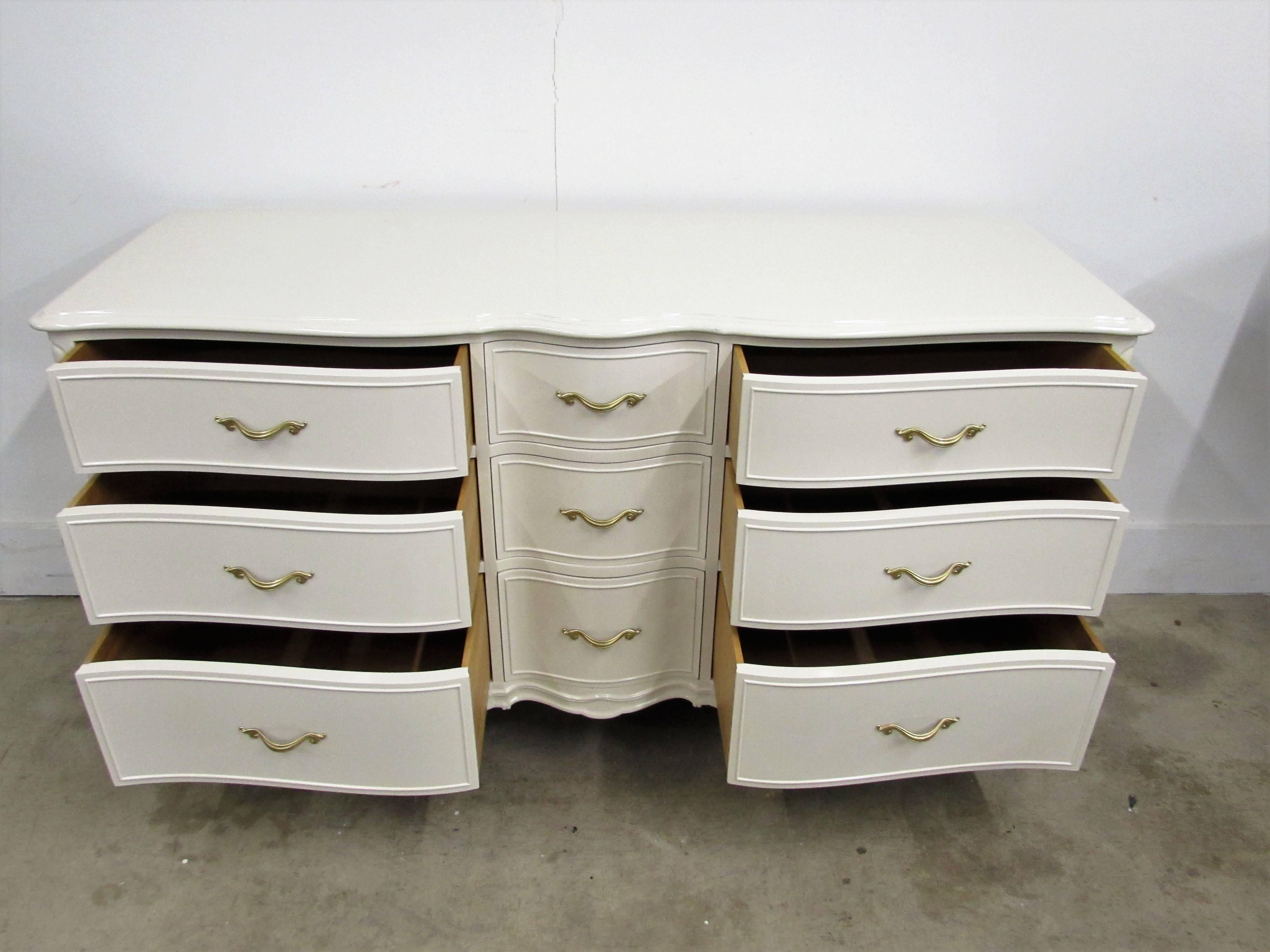 Hollywood Regency Drexel French Lacquered Chest of Drawers