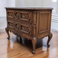 Drexel French Provincial Chest, 2-Drawer Dresser, Solid Wood, c. 1960s USA