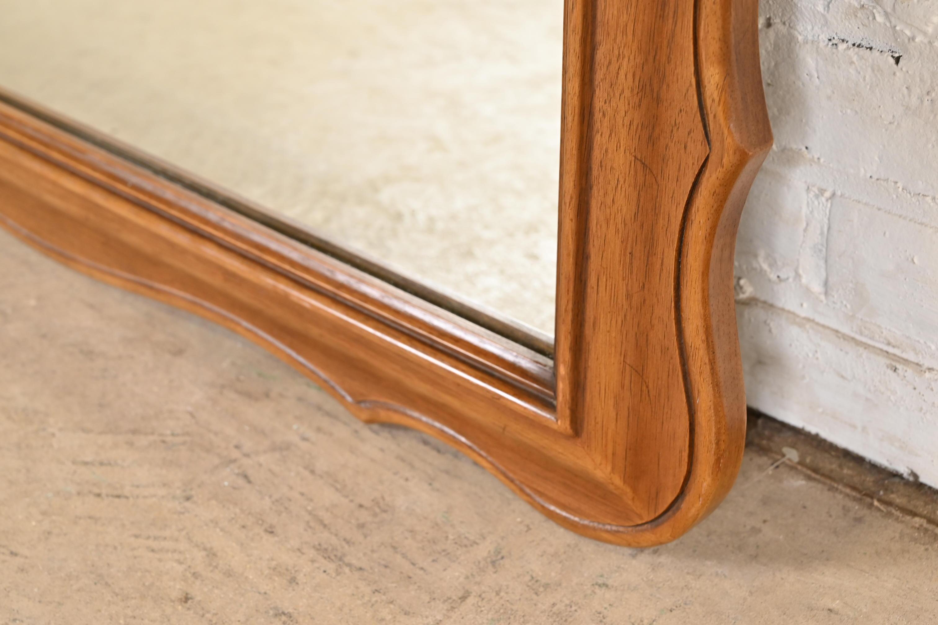 Mid-20th Century Drexel French Provincial Louis XV Carved Walnut Framed Wall Mirror, 1960s