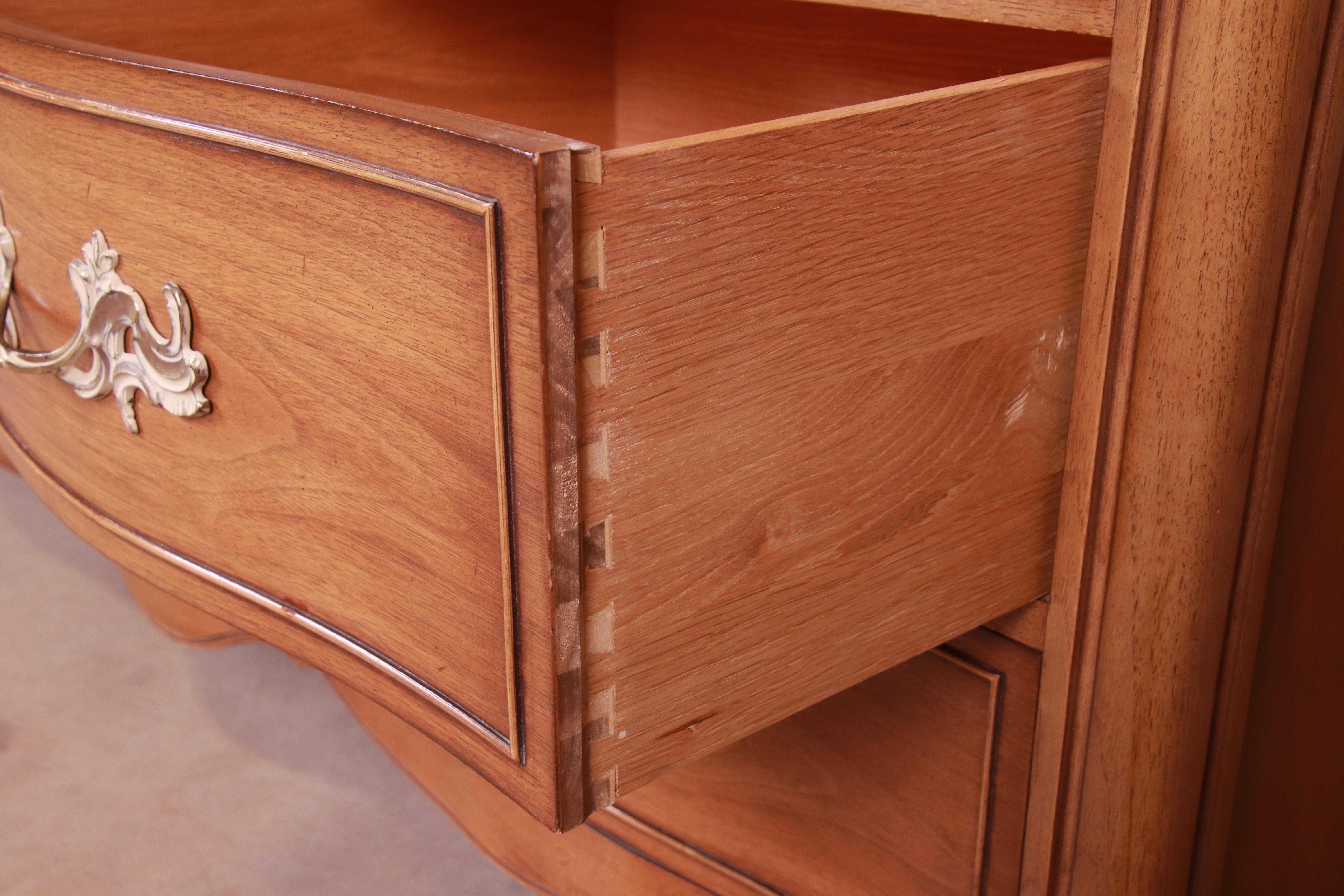 Drexel French Provincial Louis XV Carved Walnut Triple Dresser, circa 1950s 7