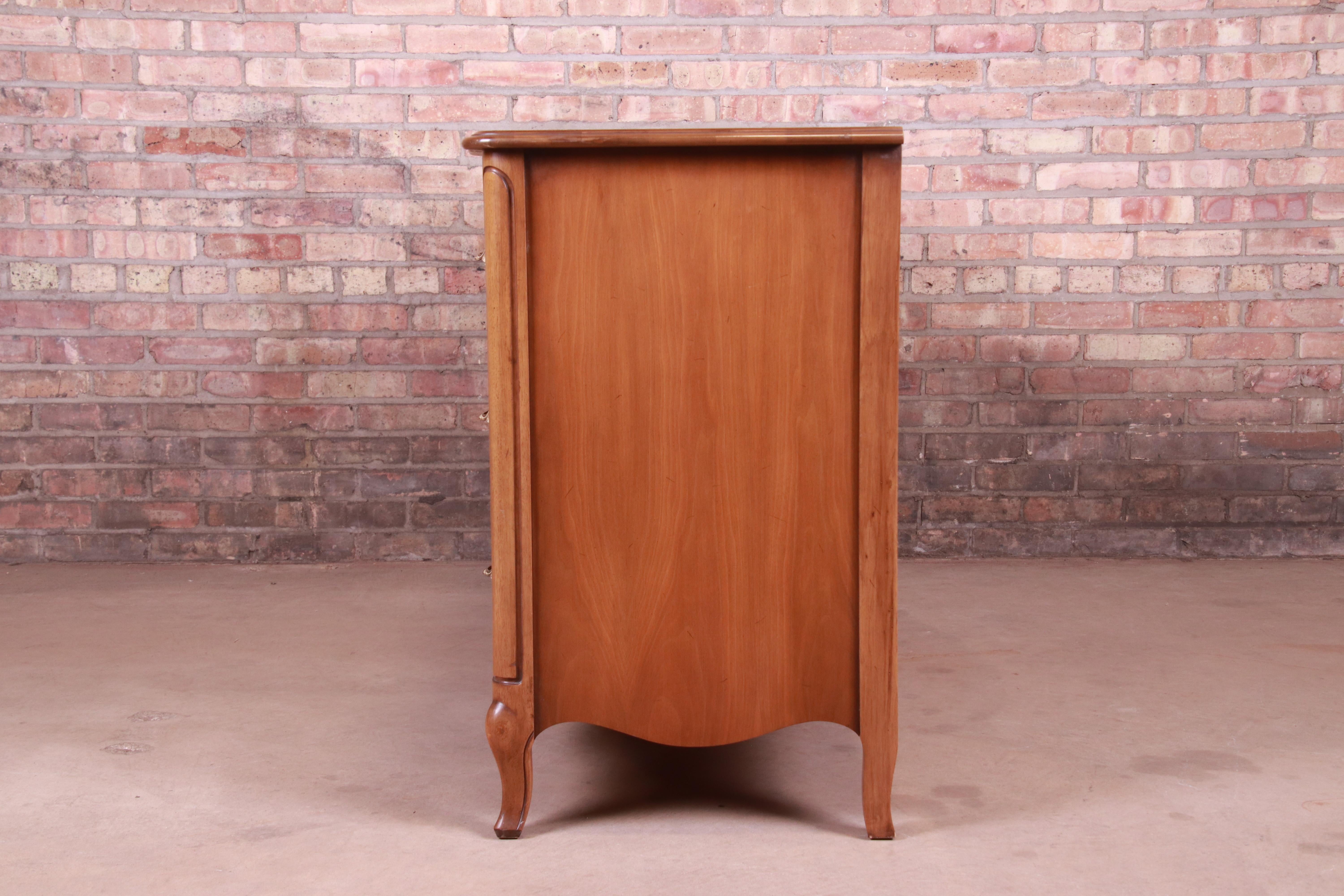 Drexel French Provincial Louis XV Carved Walnut Triple Dresser, circa 1950s 10