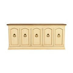Drexel French Provincial Louis XV Cream Lacquered Sideboard Credenza, 1960s
