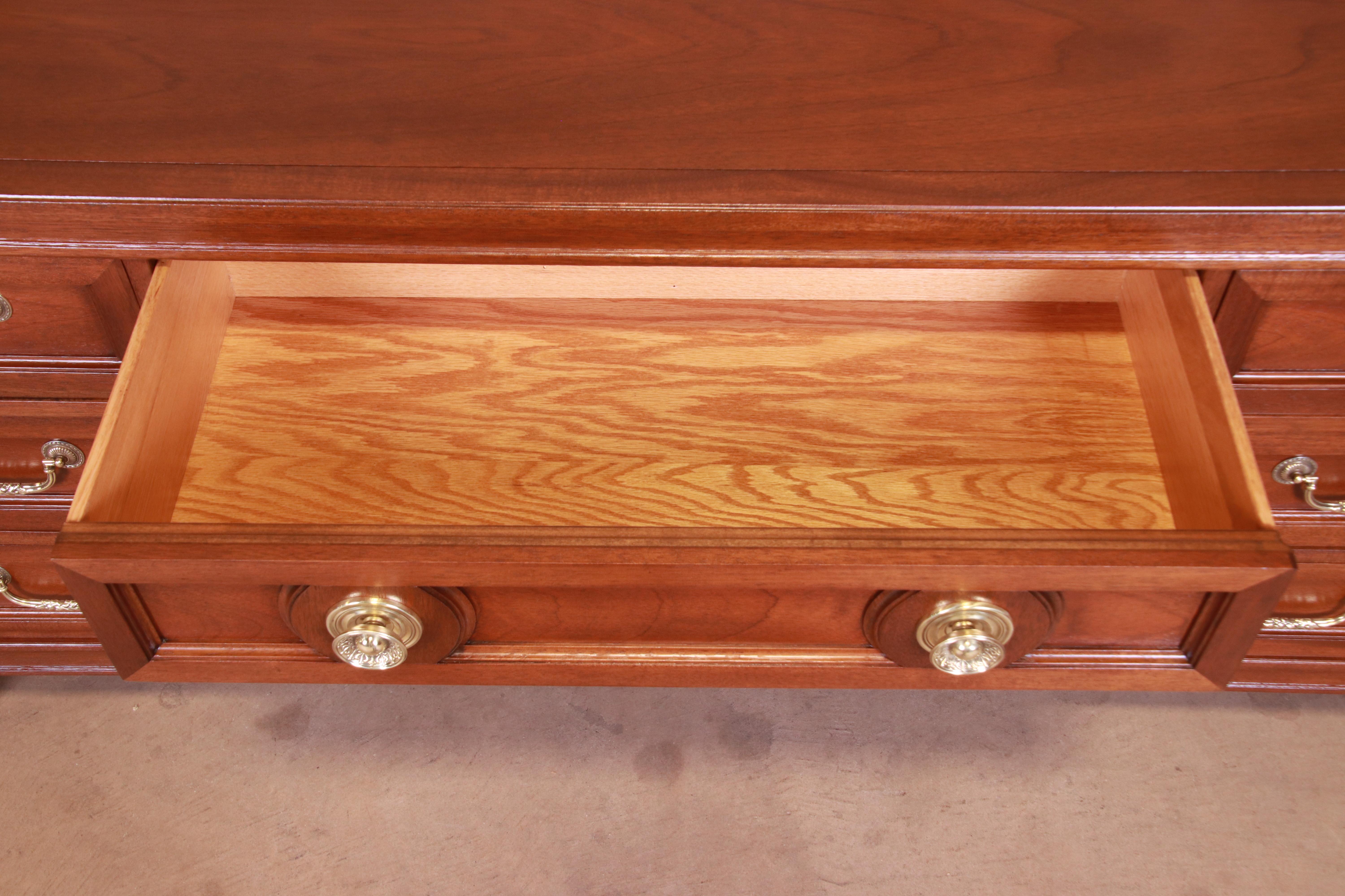 Drexel French Regency Louis XVI Mahogany Dresser or Credenza, Newly Refinished 5
