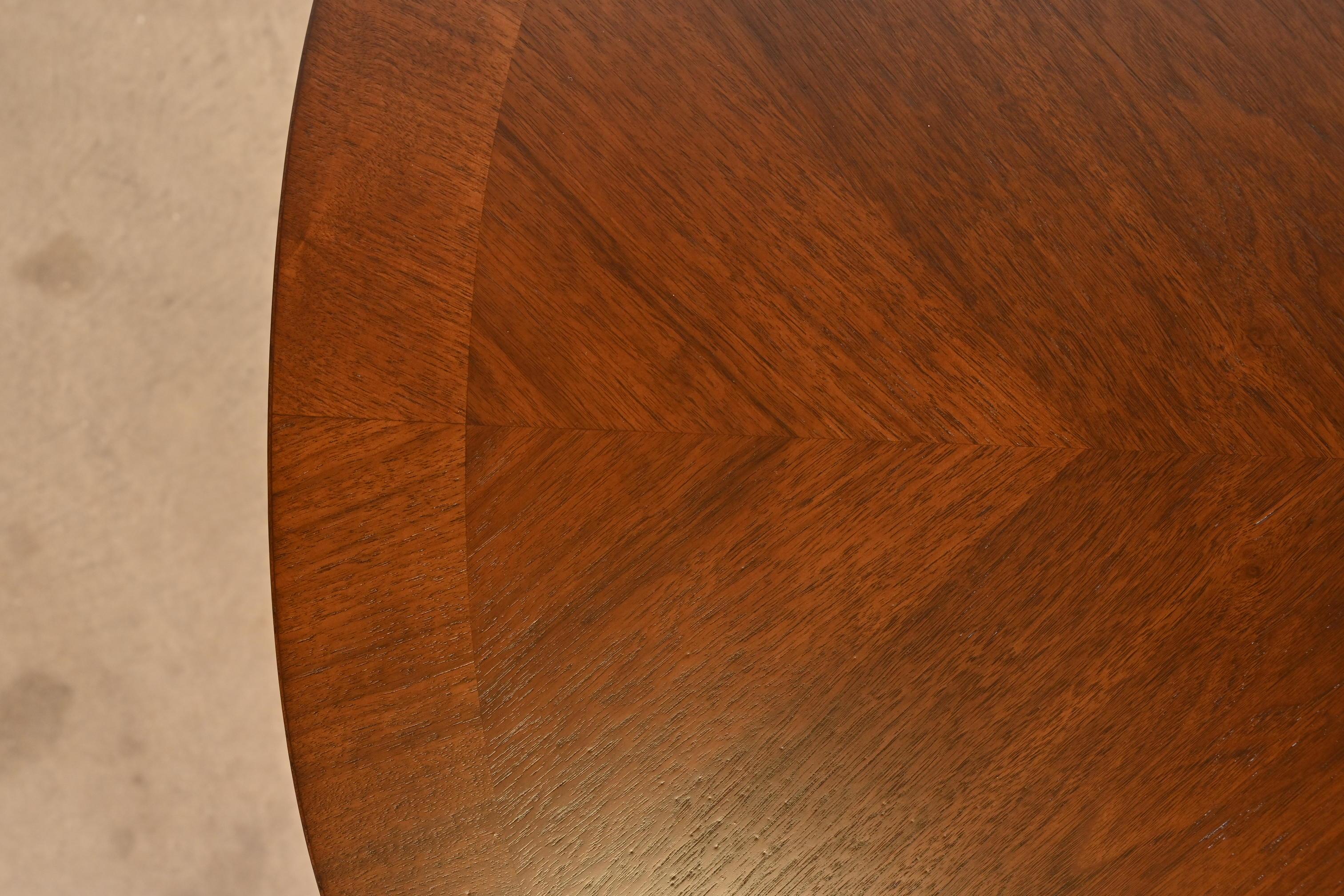 Drexel French Regency Louis XVI Walnut Extension Dining Table, Newly Refinished For Sale 5