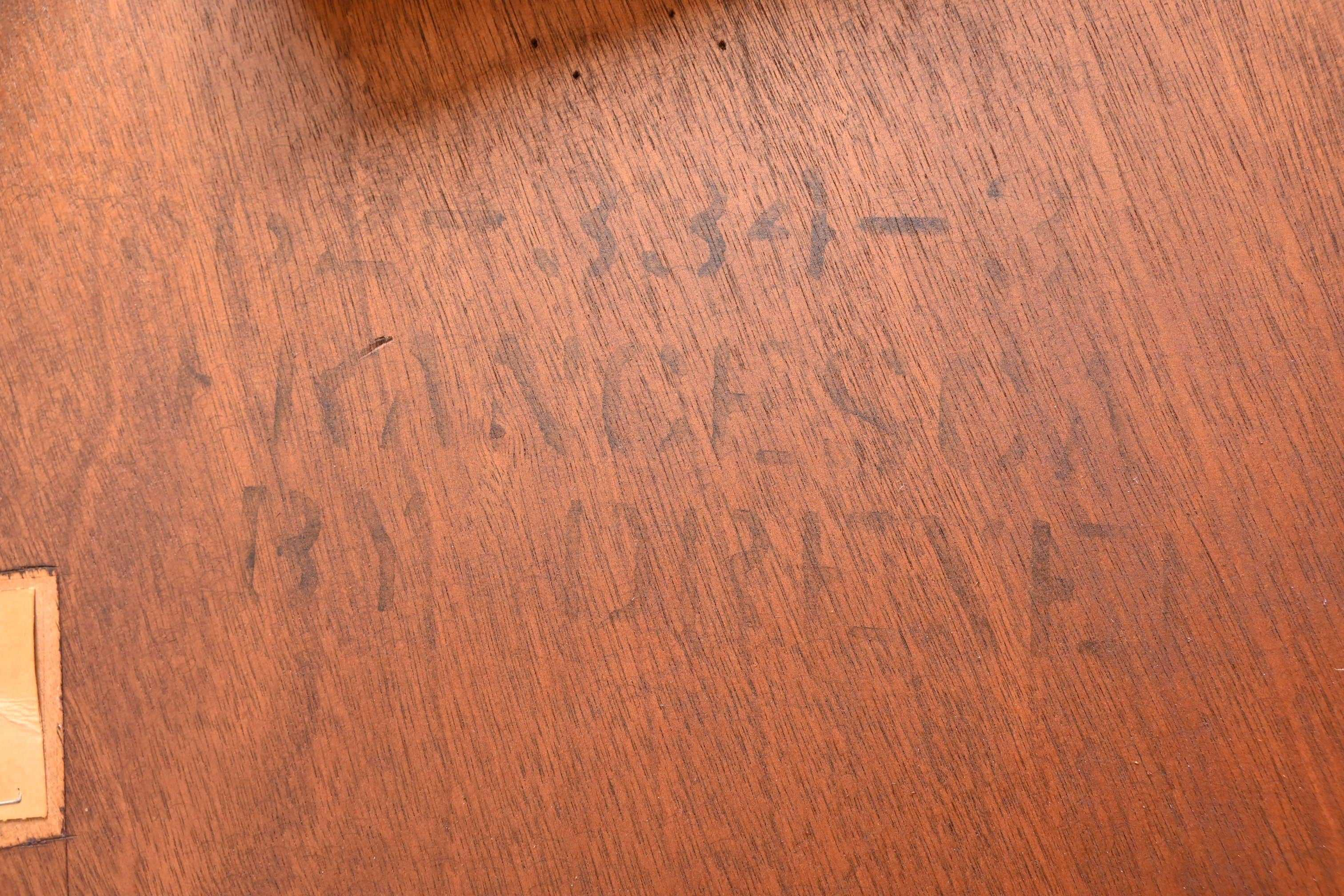 Drexel French Regency Louis XVI Walnut Extension Dining Table, Newly Refinished For Sale 7
