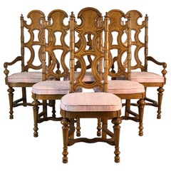 Drexel Furniture Co High Back Dining Chairs, Set of 6