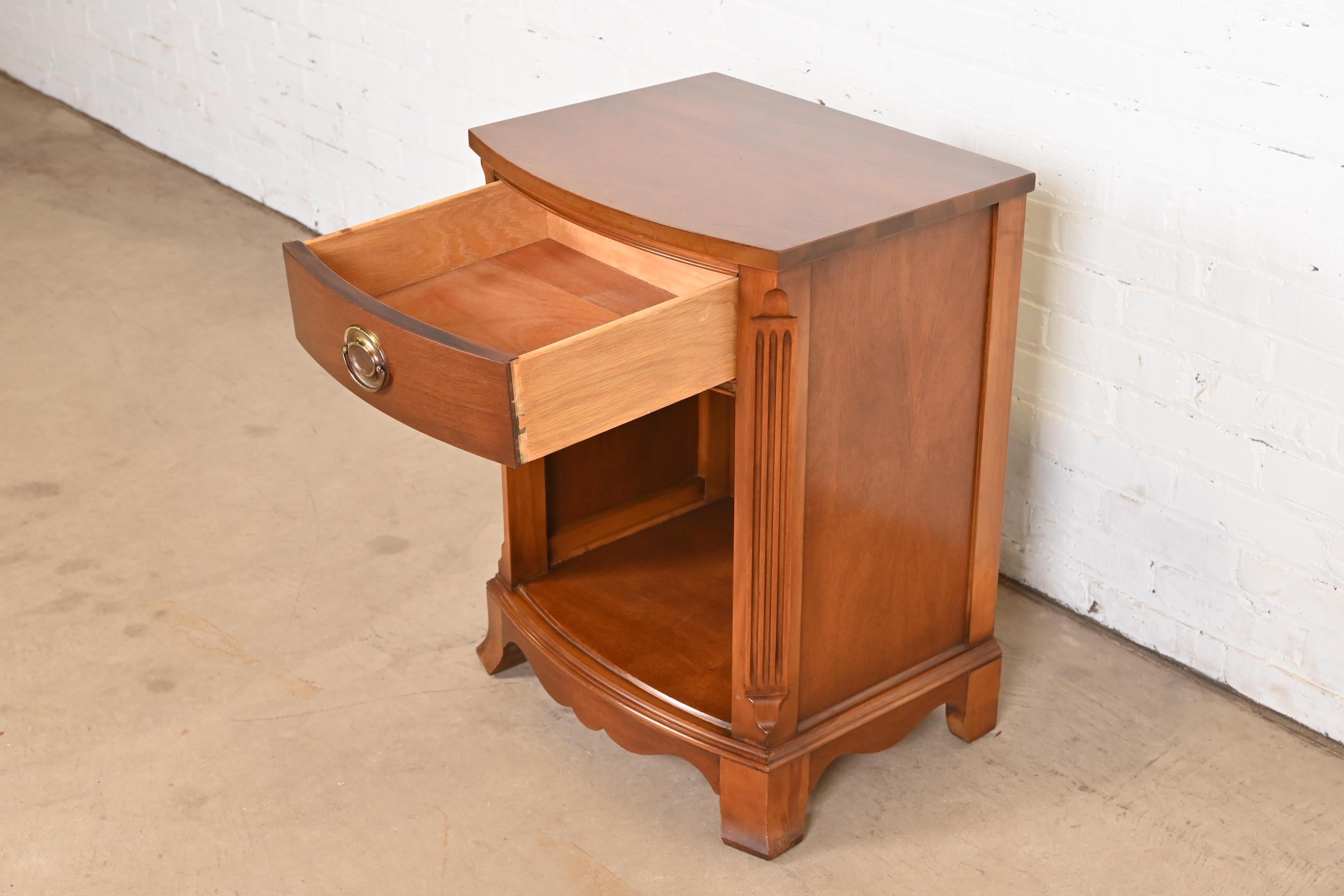 Drexel Georgian Carved Mahogany Nightstand, 1950s For Sale 2