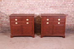 Drexel Georgian Mahogany Bar Cabinets, Newly Refinished
