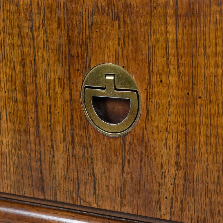 Drexel Heritage Accolade Campaign Style Brass Accent Dresser Chest of