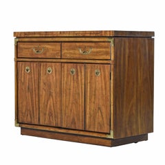 Drexel Heritage Accolade Campaign Style Brass Accent Server Dry Bar