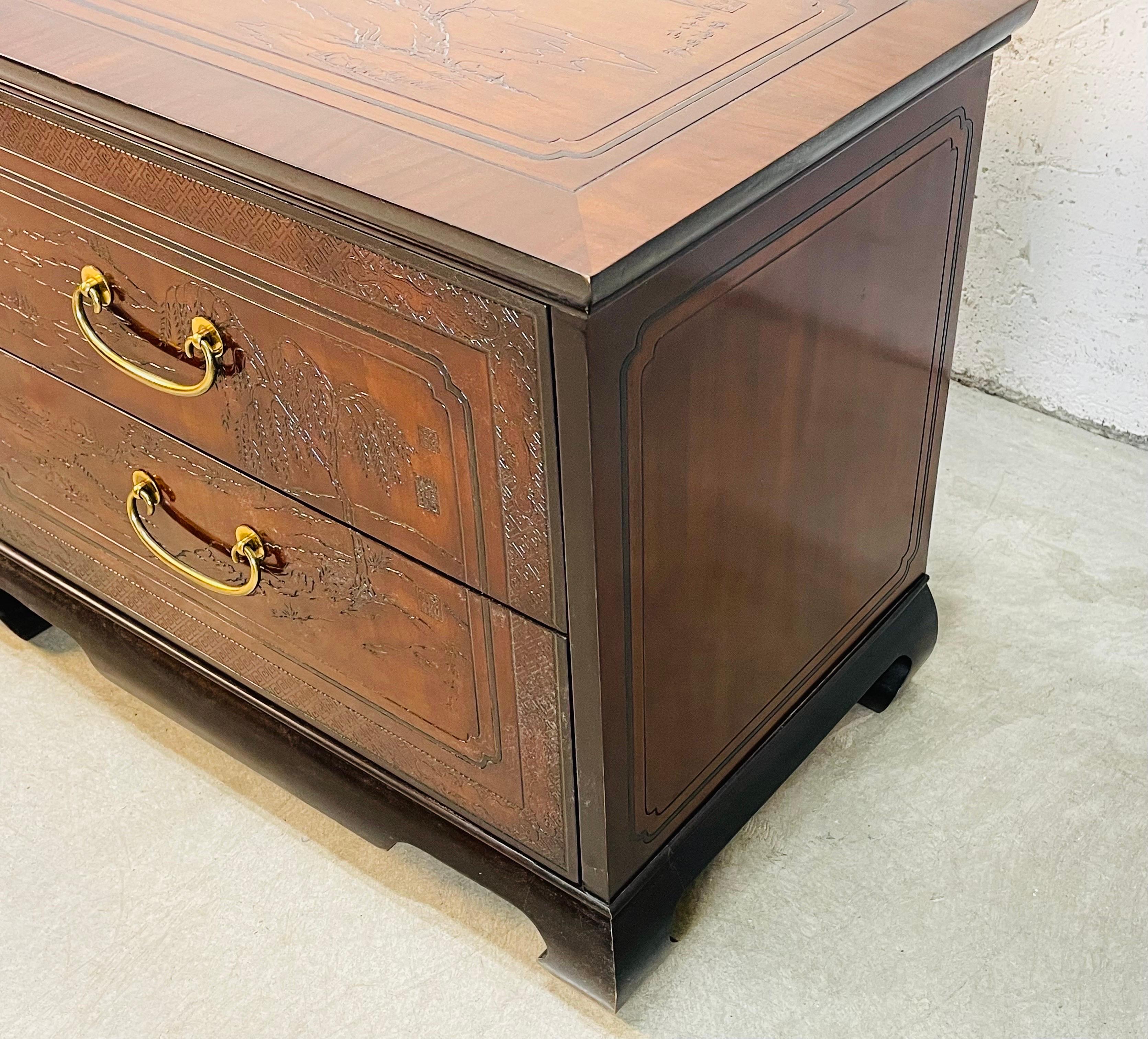 20th Century Drexel Heritage Asian Style Nightstand For Sale