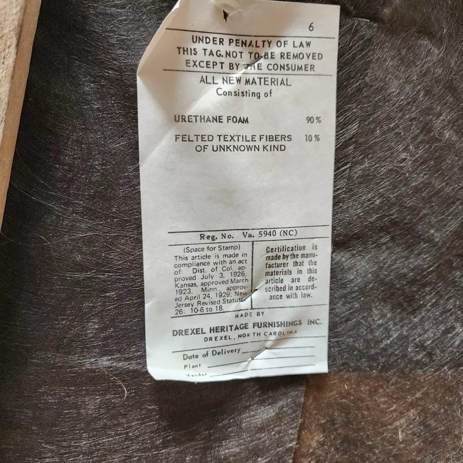 Drexel Heritage Banco Bambú Cuero Ratán en venta 7