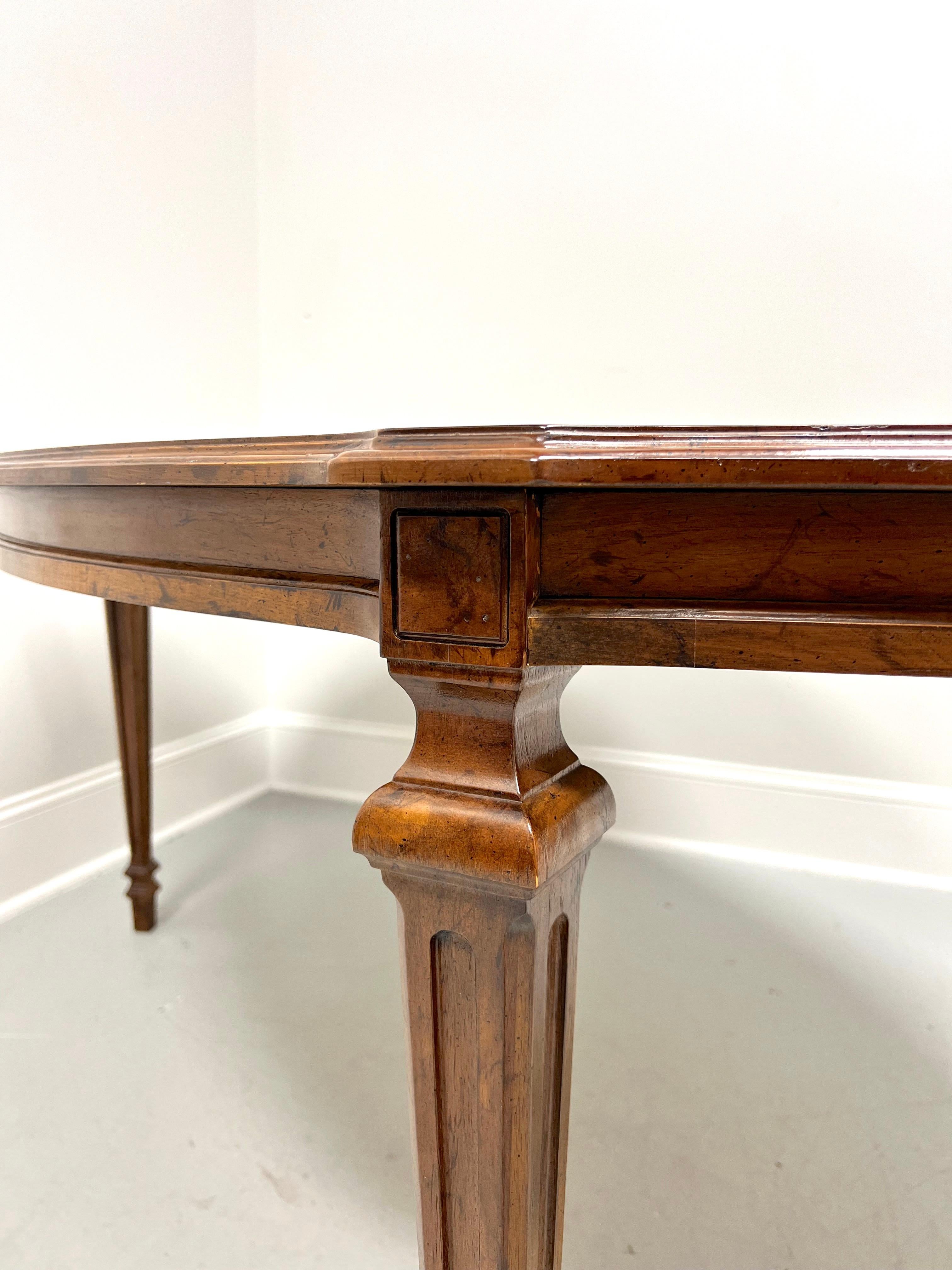 DREXEL HERITAGE Banded Burl Walnut French Provincial Louis XVI Dining Table 4