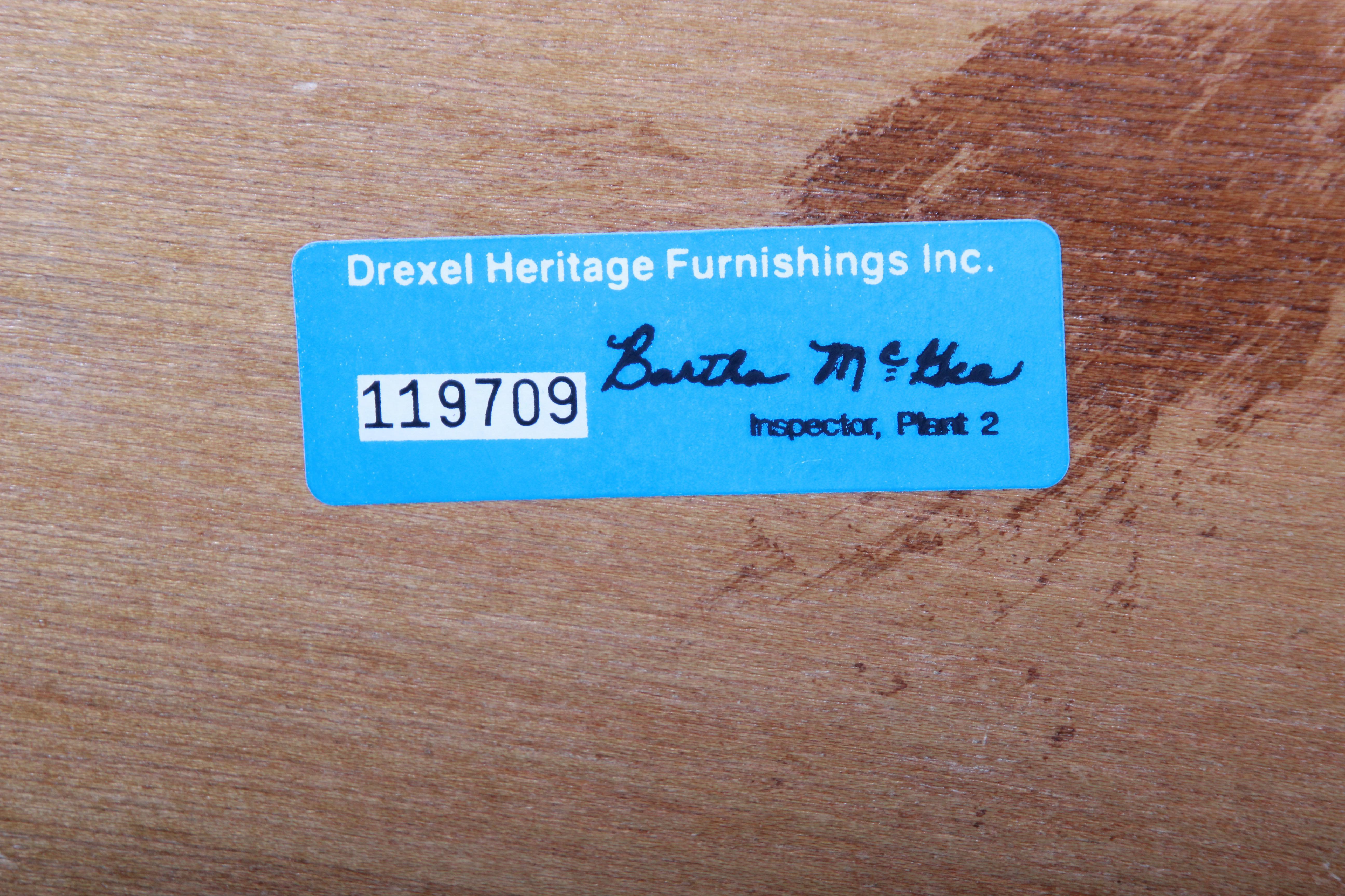 Drexel Heritage Burl Wood Chinoiserie Twelve-Drawer Dresser or Credenza 3