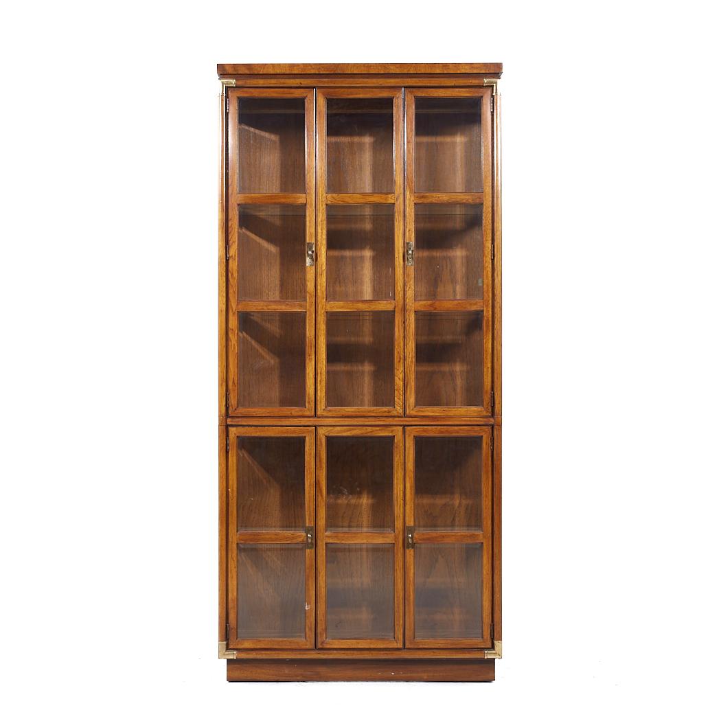 Drexel Heritage Campaign Walnut and Brass China Cabinet

This china cabinet measures: 36 wide x 15 deep x 78.5 inches high

All pieces of furniture can be had in what we call restored vintage condition. That means the piece is restored upon purchase