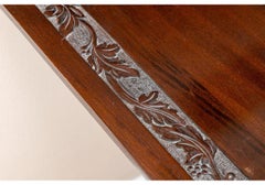 Drexel Heritage Carved And Finished Arts and Crafts Style Side Table