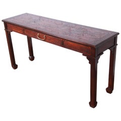 Table console ou canapé Drexel Heritage en acajou sculpté Hollywood Regency