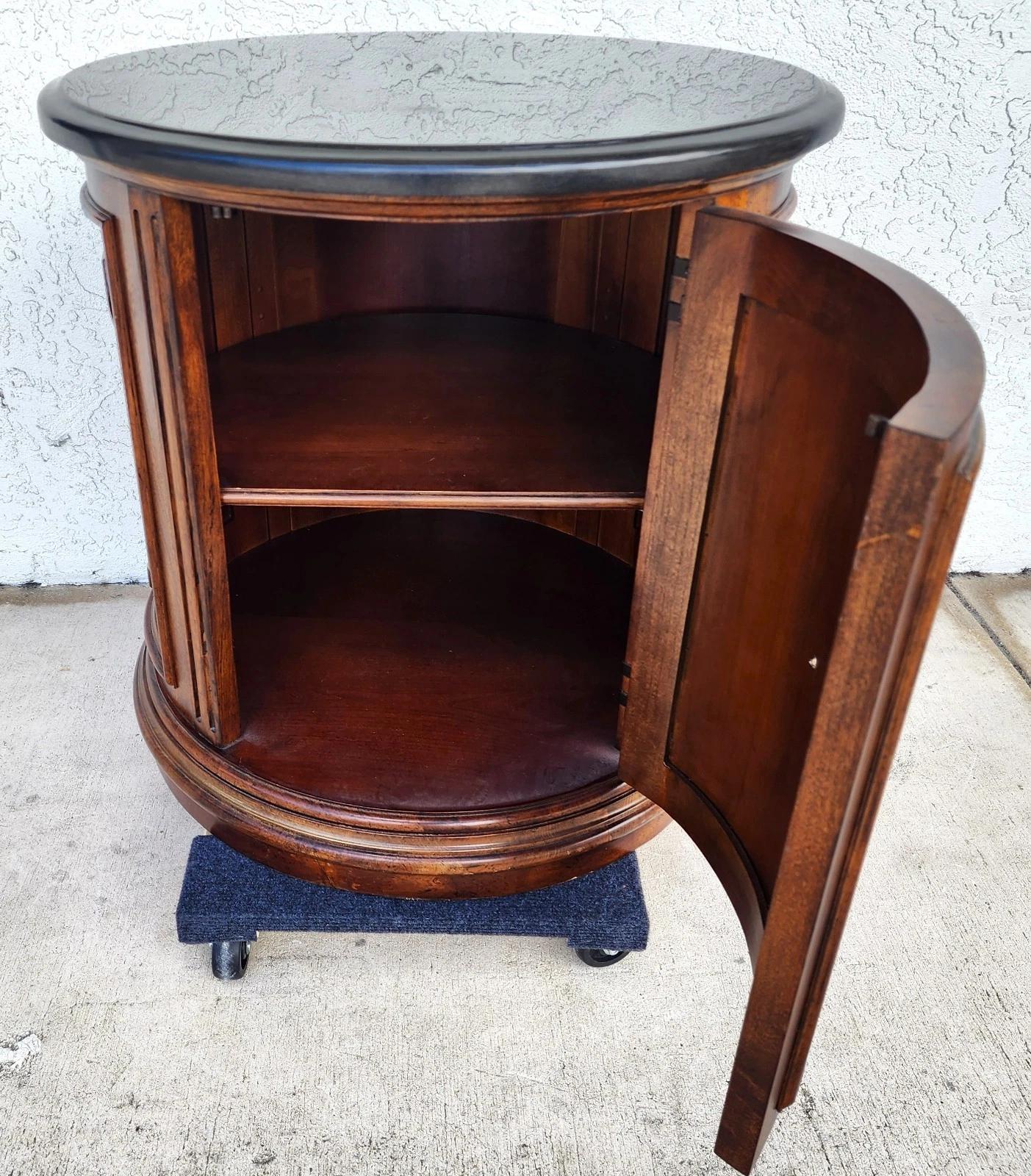 Late 20th Century Drexel Heritage Casa Vida Side Center Drum Table For Sale