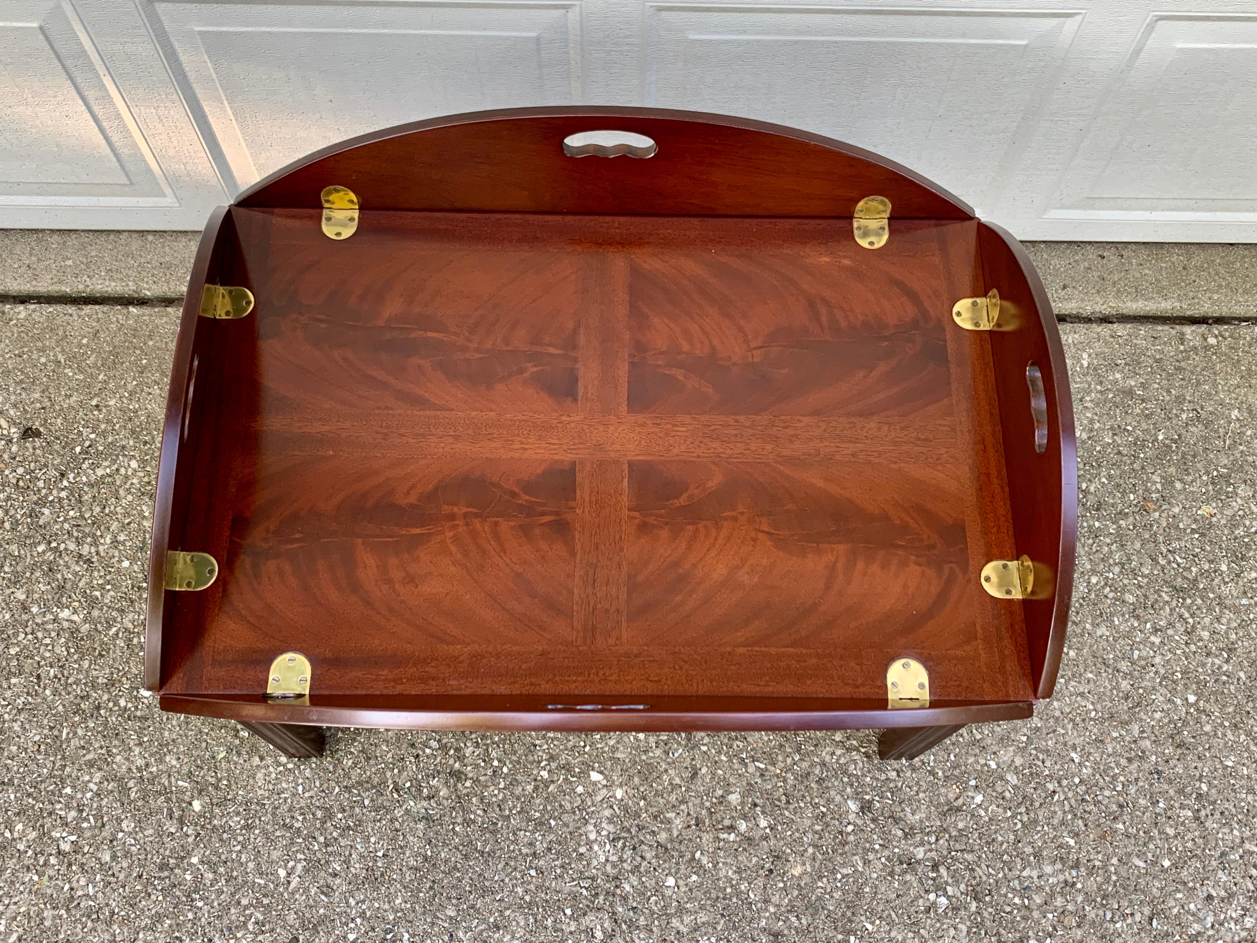 Drexel Heritage Chippendale Carved Mahogany Butler’s Coffee Table 2