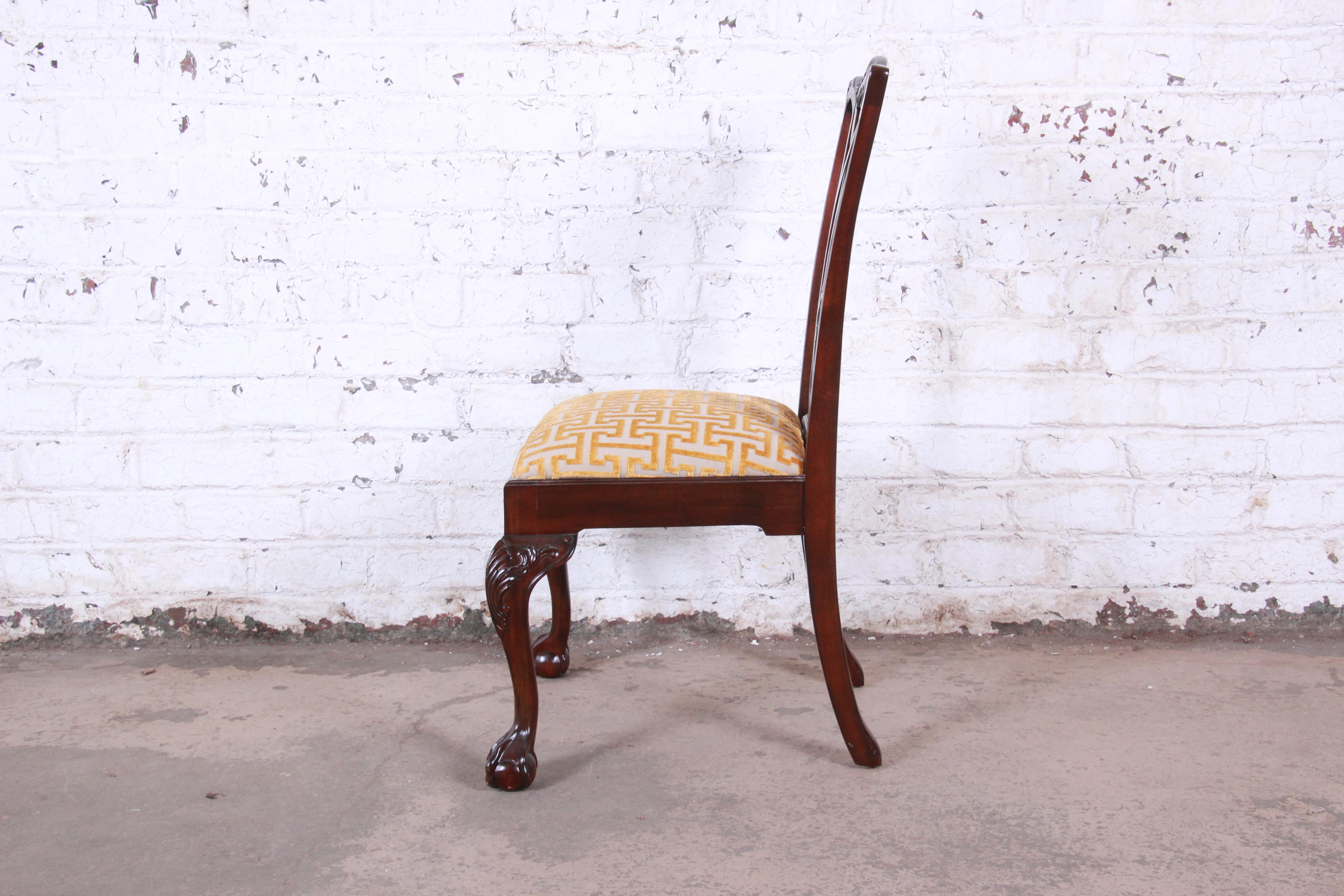 Drexel Heritage Chippendale Carved Mahogany Dining Chairs, Set of Eight 6