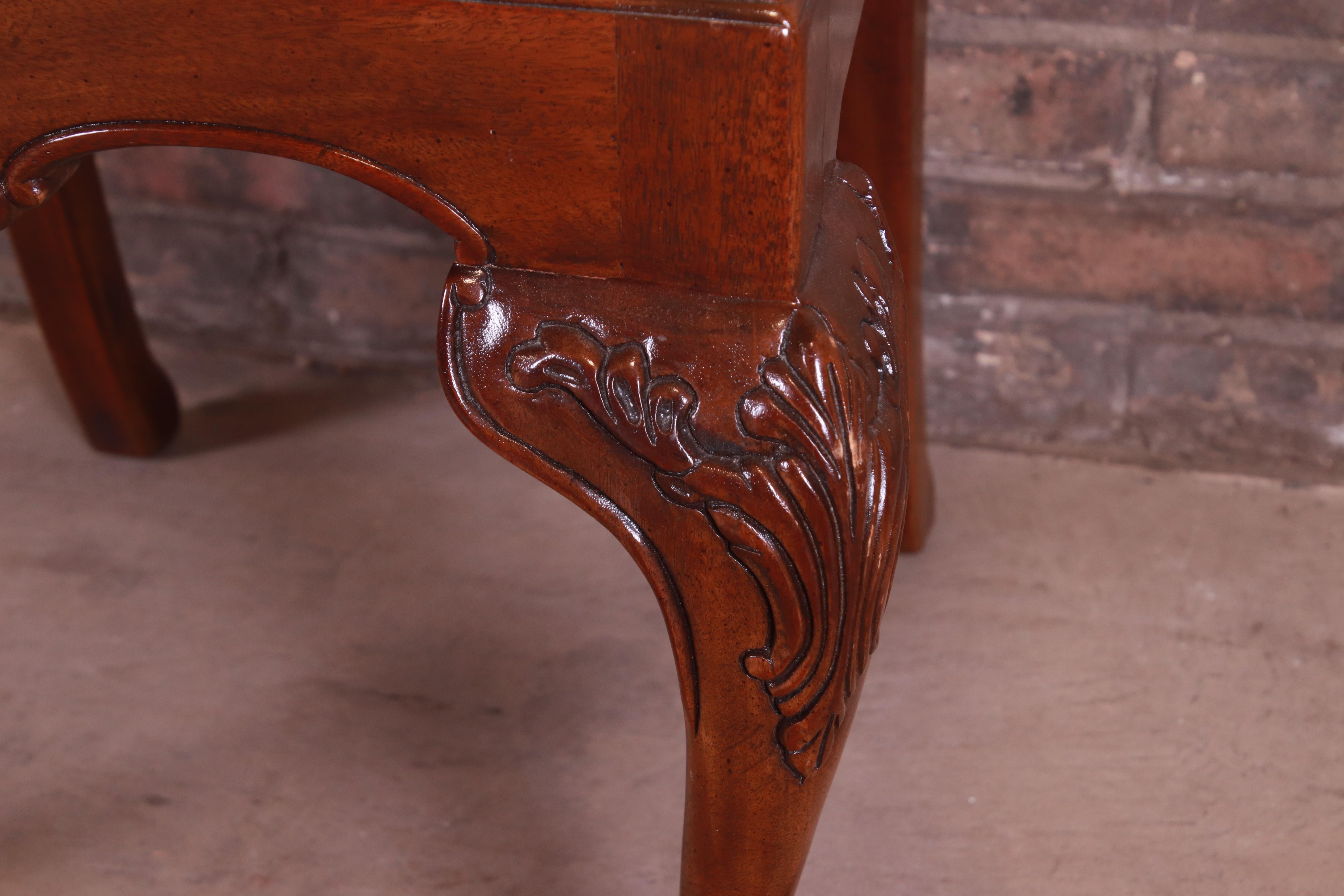 Drexel Heritage Chippendale Carved Mahogany Dining Chairs, Set of Eight 7