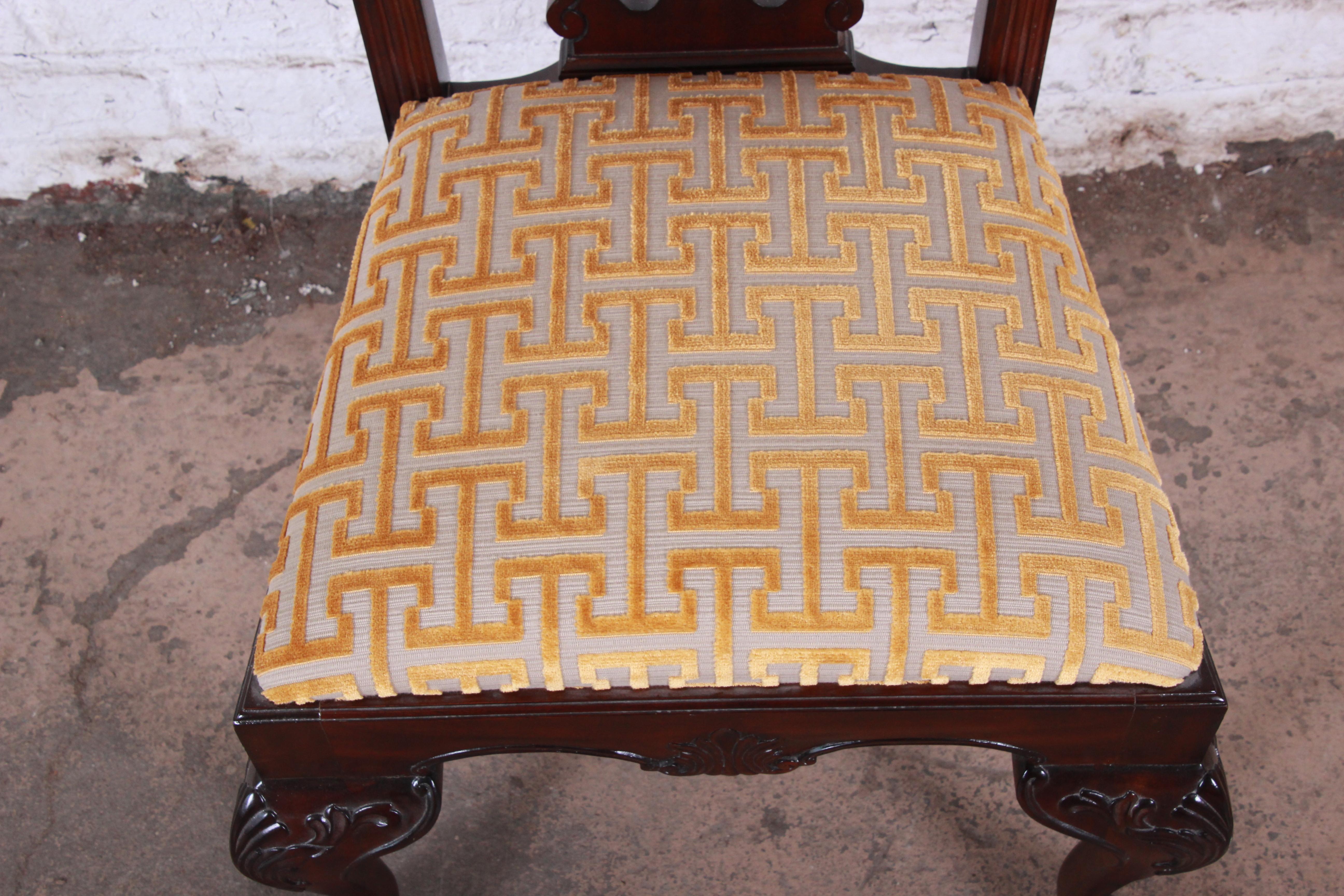 Drexel Heritage Chippendale Carved Mahogany Dining Chairs, Set of Eight 9