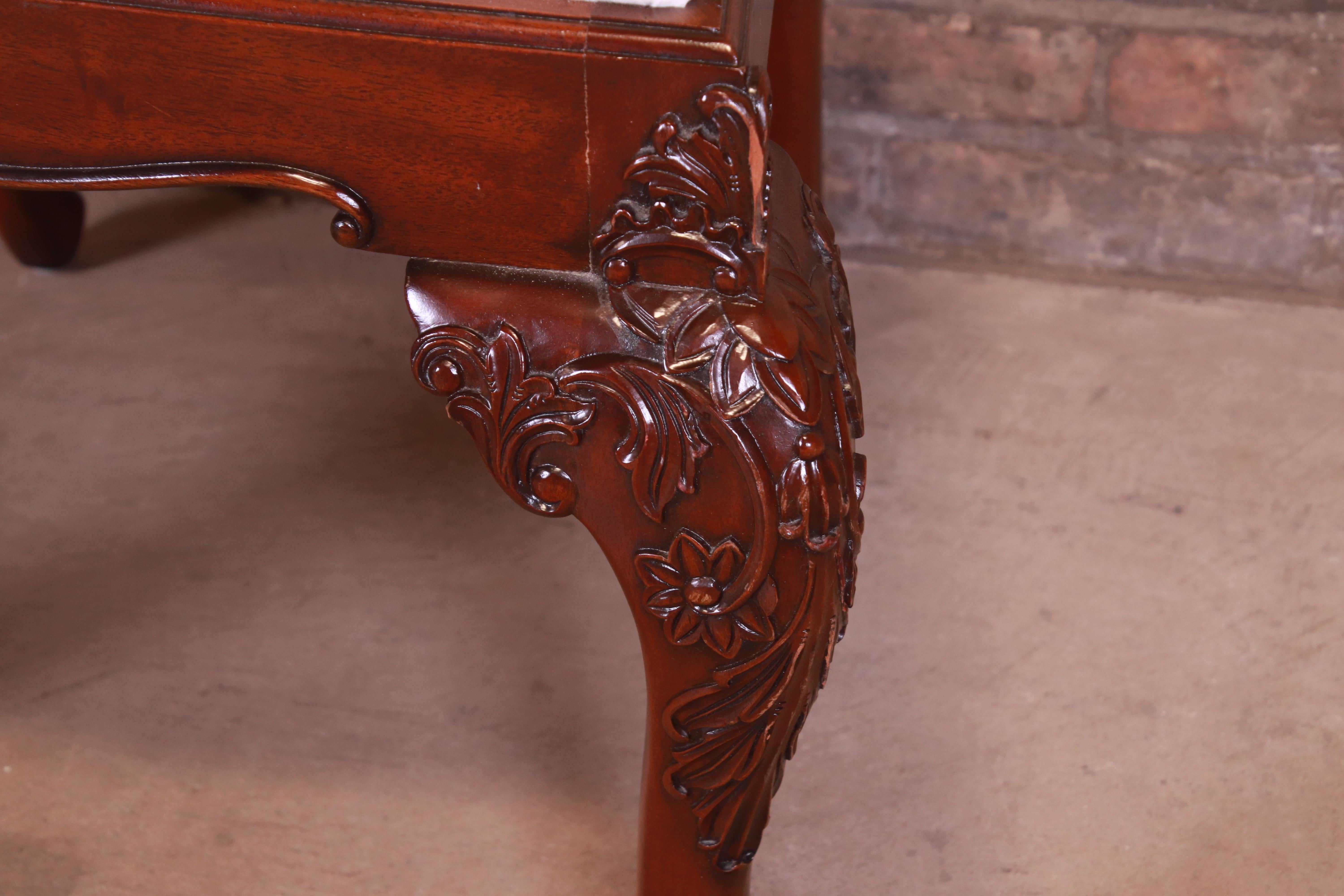 Drexel Heritage Chippendale Carved Mahogany Dining Chairs, Set of Six 10