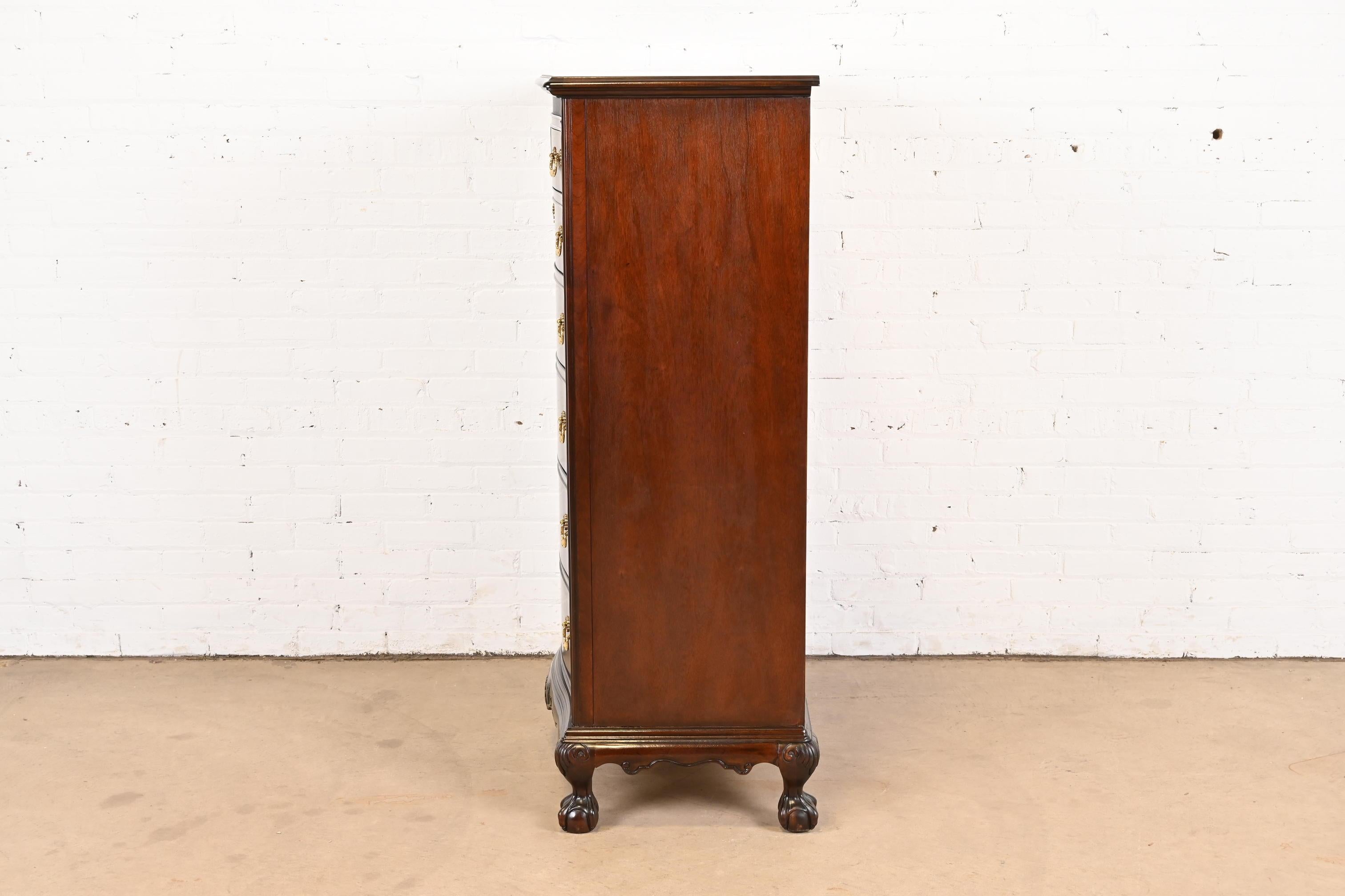 Drexel Heritage Chippendale Flame Mahogany Highboy Dresser 3