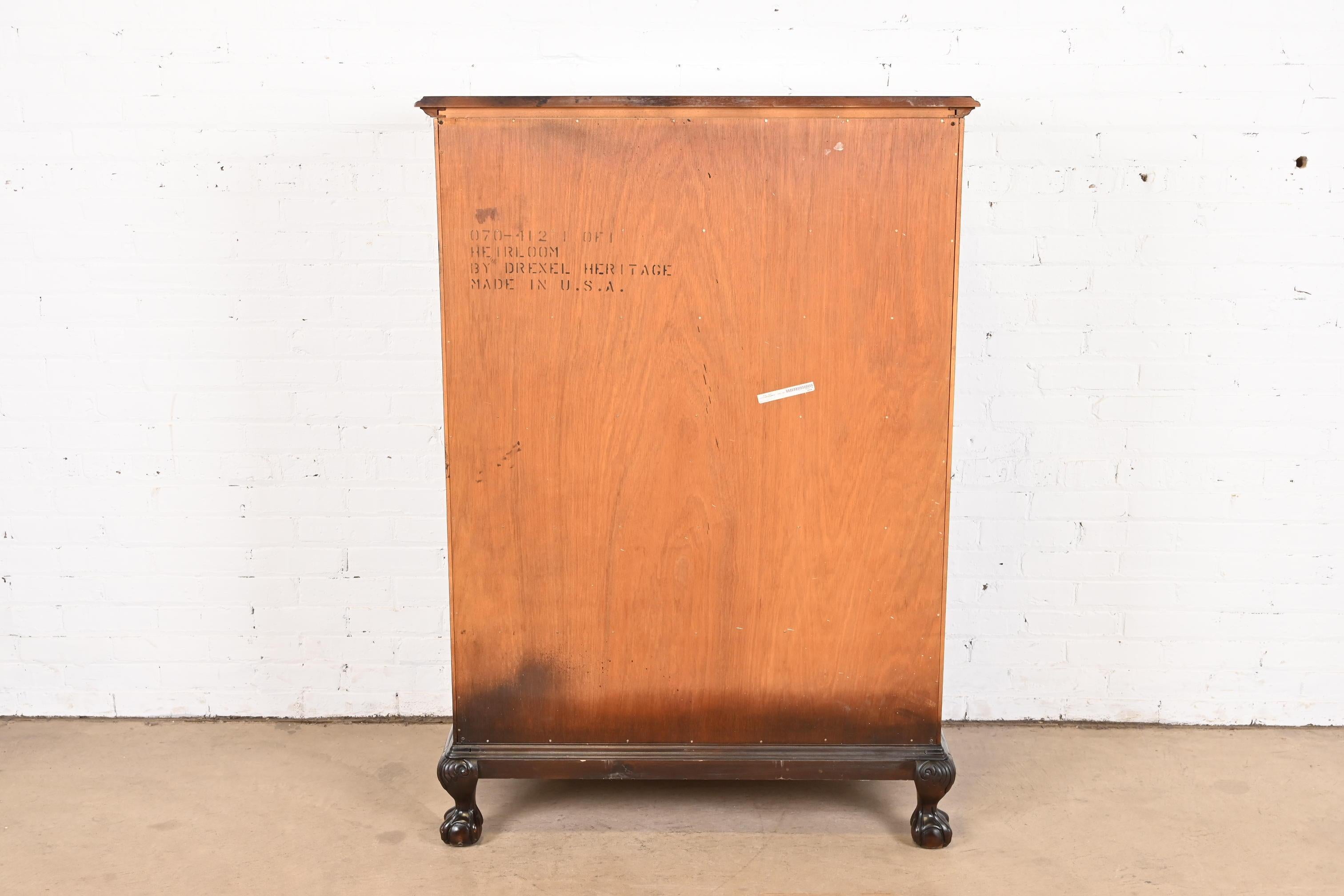 Drexel Heritage Chippendale Flame Mahogany Highboy Dresser 4